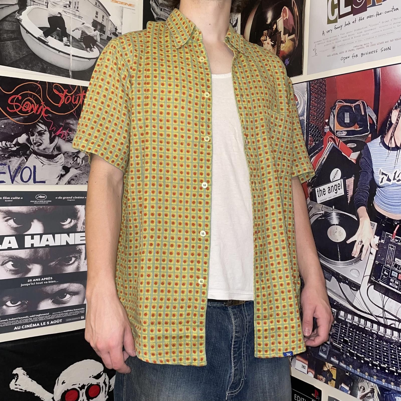 Designer 3K 00s Patterned Button Shirt M Size US M / EU 48-50 / 2 - 5 Thumbnail