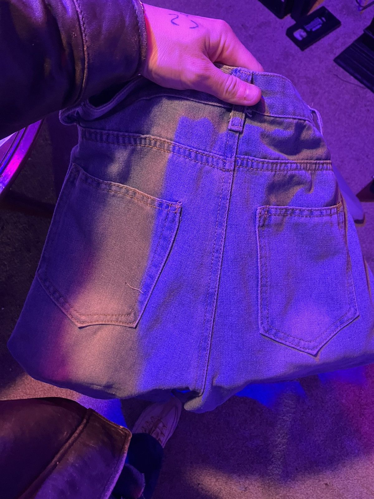 Japanese Brand × Vintage Old school japanese denim jeans w leg embroidery Size US 30 / EU 46 - 4 Thumbnail