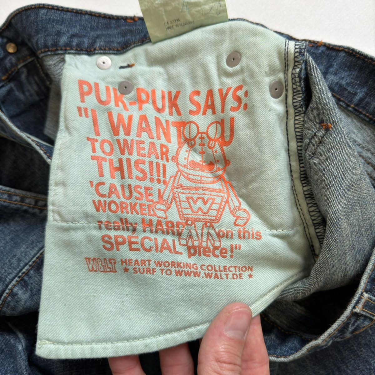Walter Van Beirendonck 1990s ‘Lightning Bolt’ Scar Stitch Denim Jeans Size US 32 / EU 48 - 7 Thumbnail