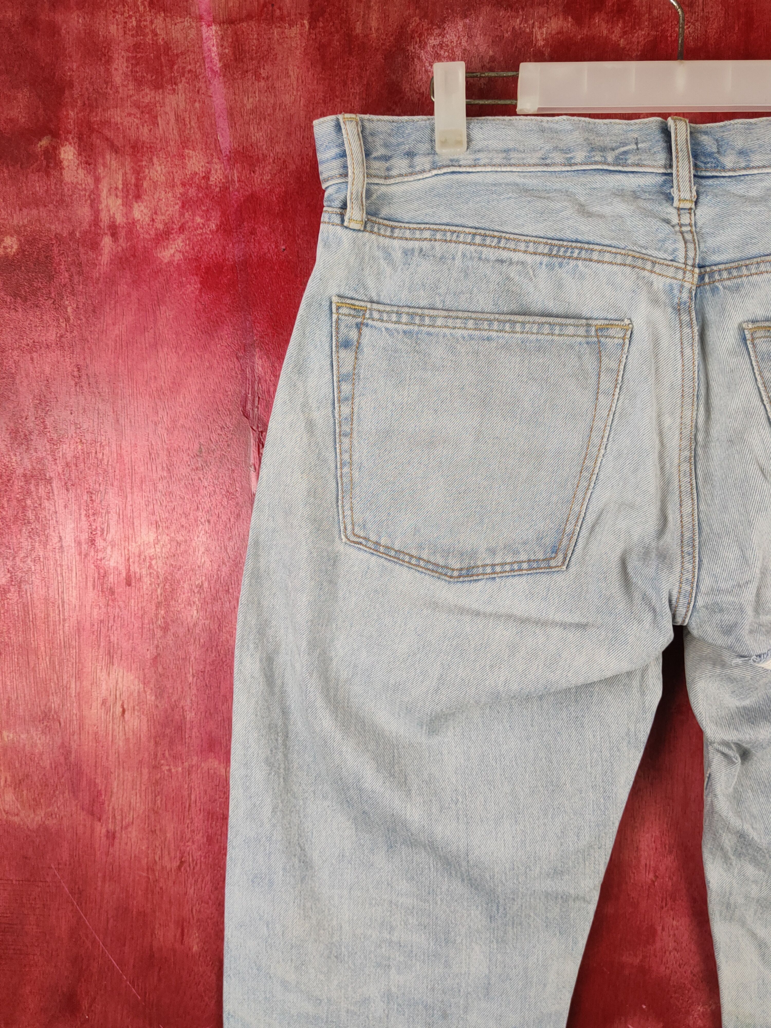 Japanese Brand Uniqlo Blue Faded Distressed Ripped Jeans #S2140 Size US 34 / EU 50 - 8 Thumbnail