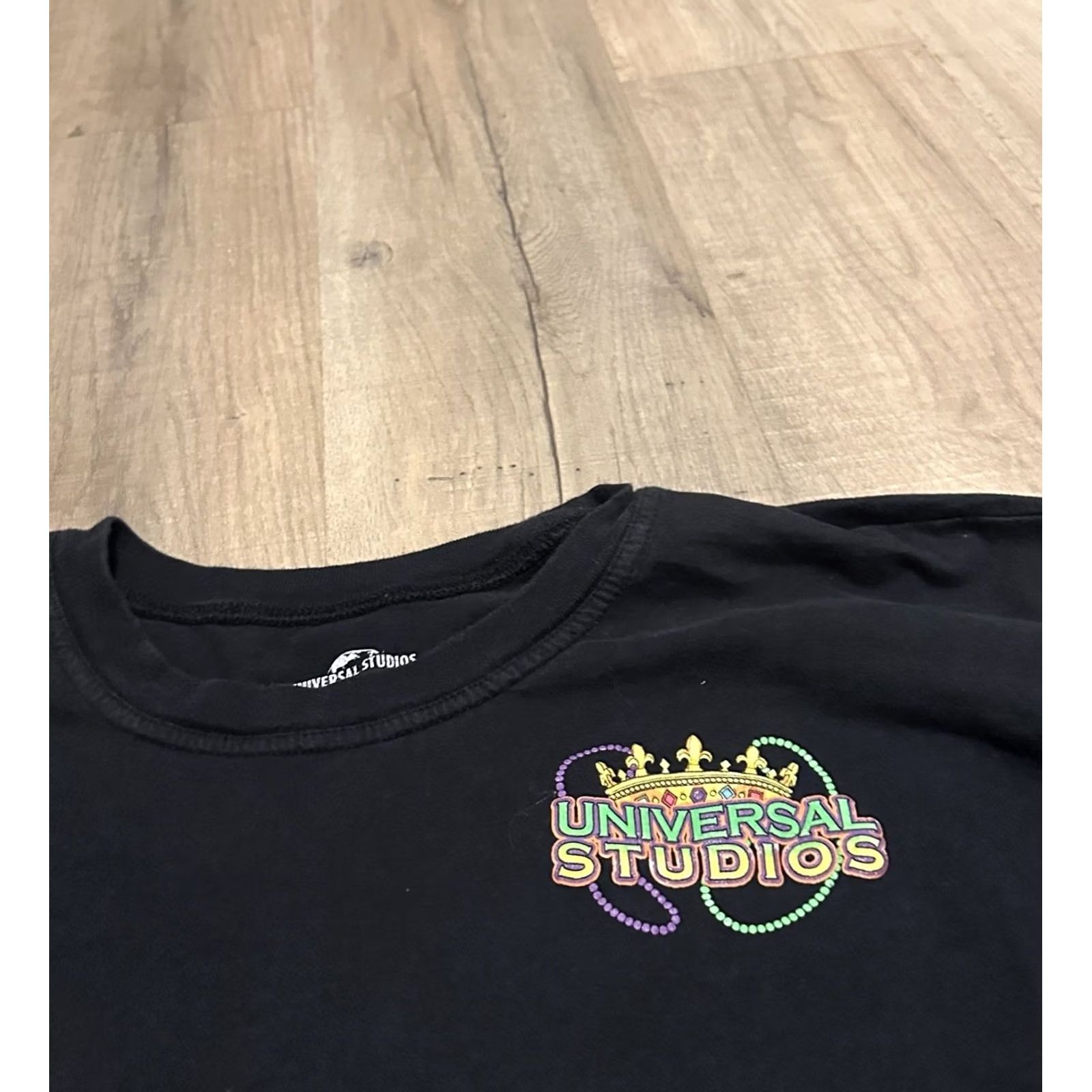 Vintage Universal Studios Mardi Gras Shirt Mens 3XL Black Long Sleeve New Orleans Music Size US XXL / EU 58 / 5 - 2 Thumbnail