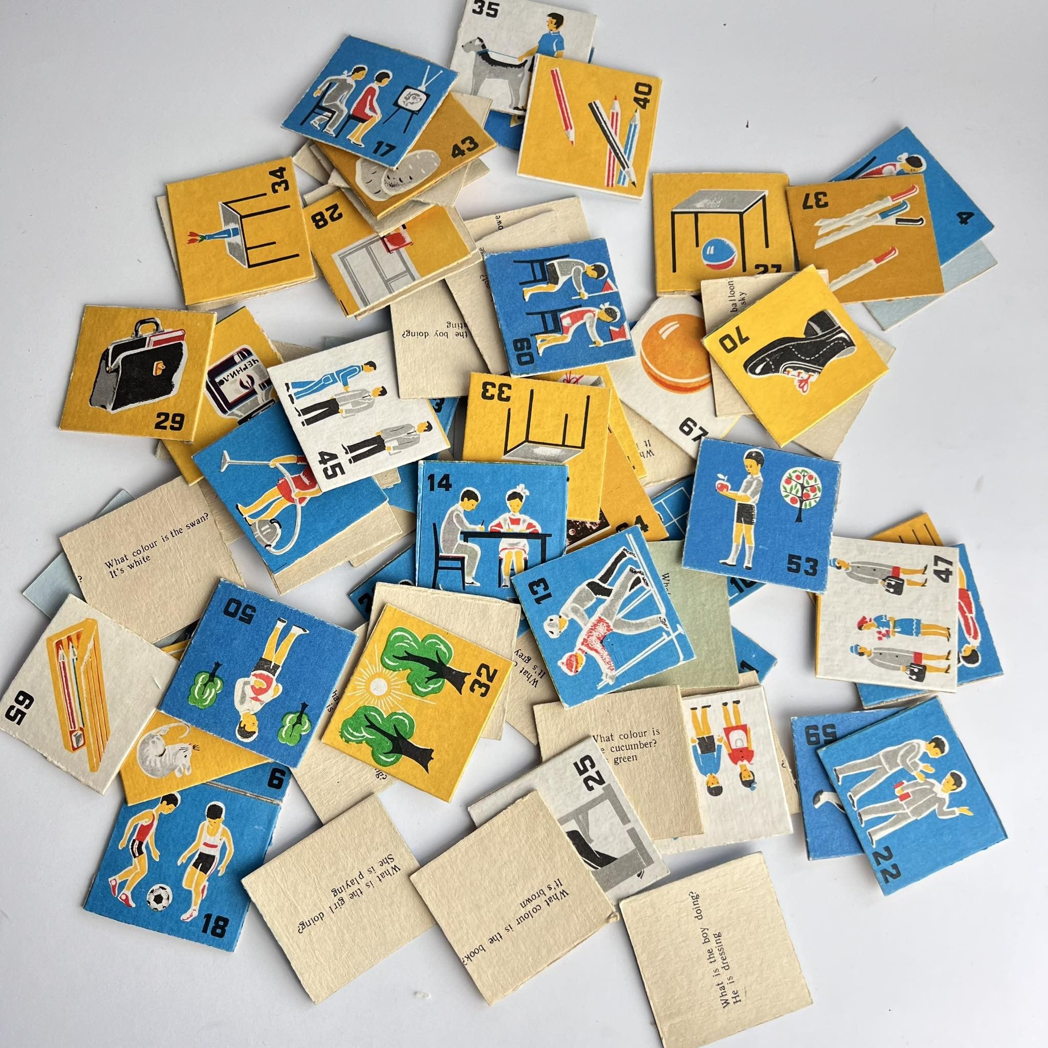 Vintage 1980 Vintage USSR Kids First Lotto Speak English Cardboard Size ONE SIZE - 4 Thumbnail