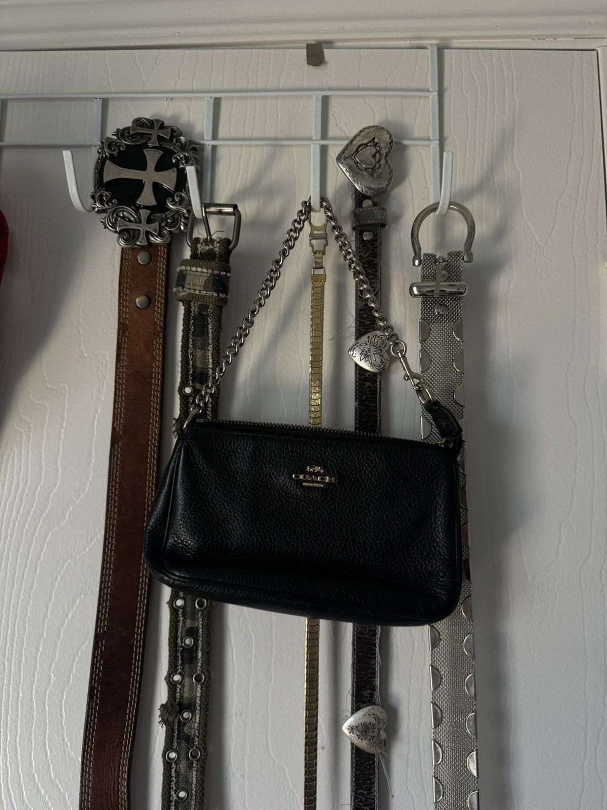 Mini Chain Strap Coach Bag in Black, Women's