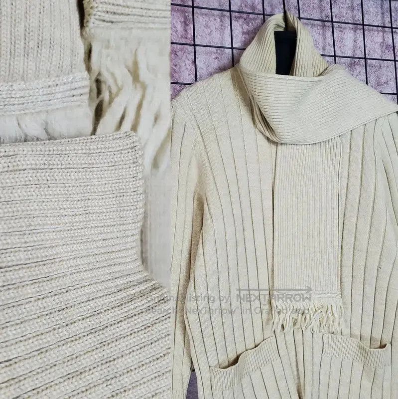 Yves Saint Laurent Yves Saint Laurent Women's Beige Wool Knit Sweater . Size M / US 6-8 / IT 42-44 - 3 Thumbnail