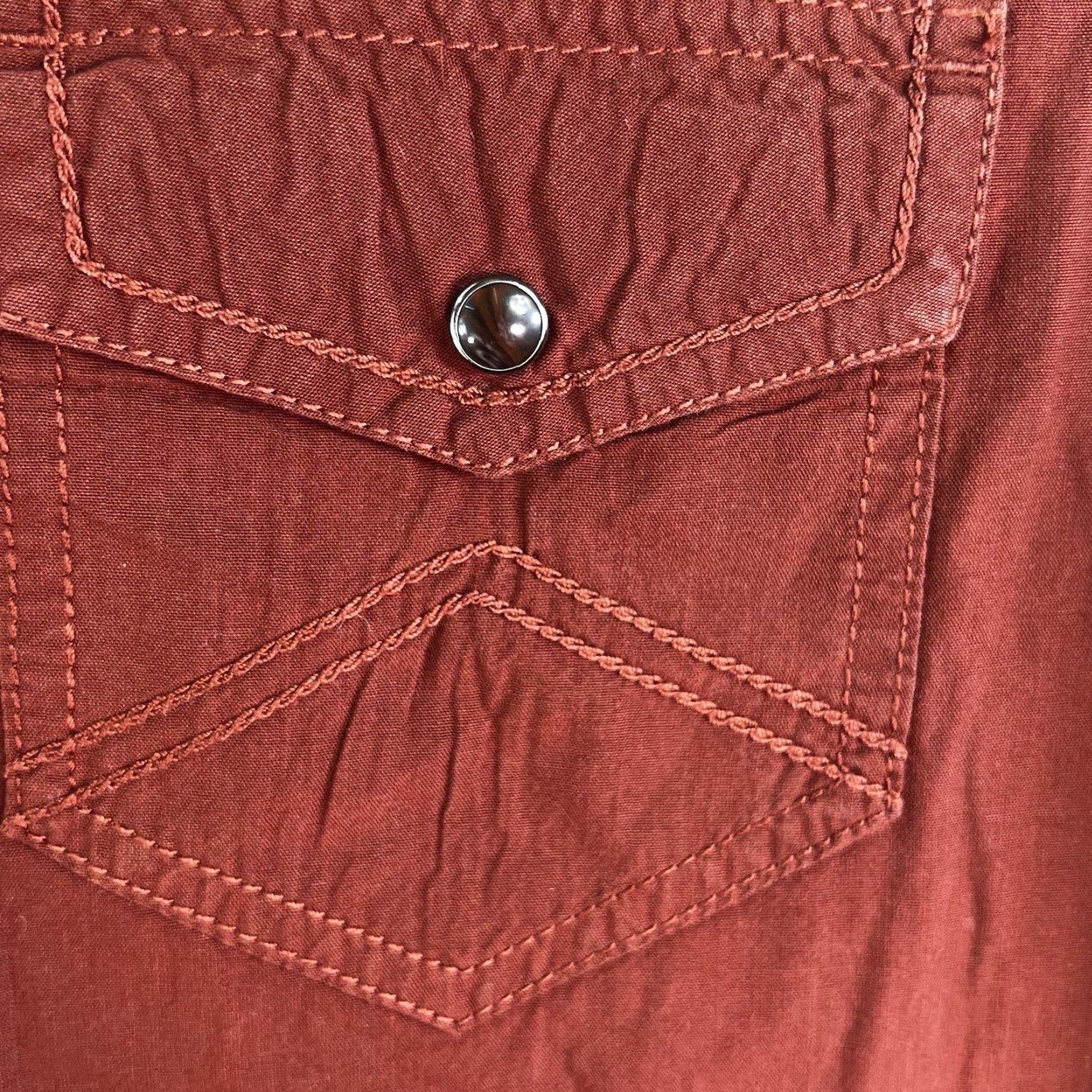 Cody James Cody James Western Button-Up Shirt Mens L Rust Color Embroidered Pockets Casual Workwear Cotton Long Sleeve Button-Up Size US L / EU 52-54 / 3 - 4 Thumbnail