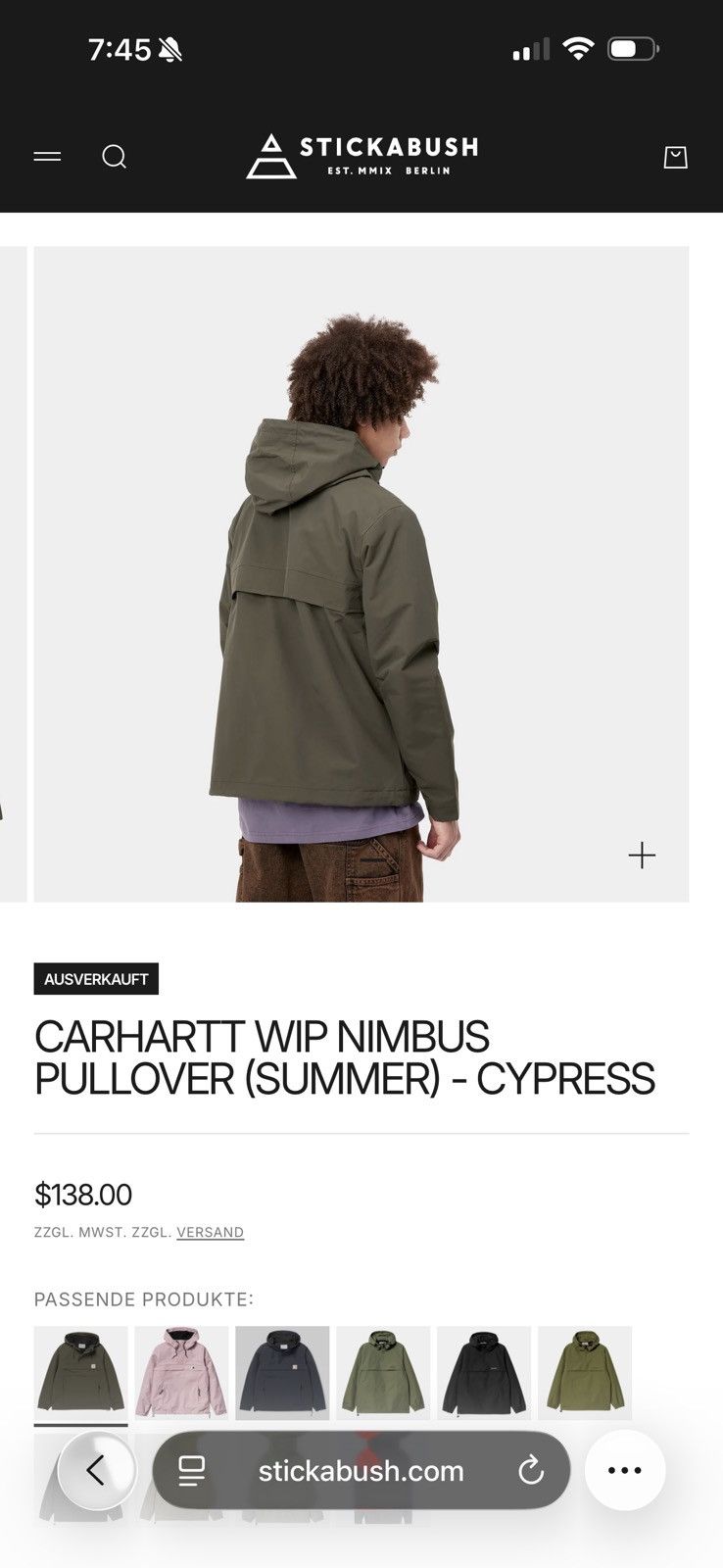 Carhartt Carhartt WIP windbreaker in Cypress Size US L / EU 52-54 / 3 - 2 Thumbnail