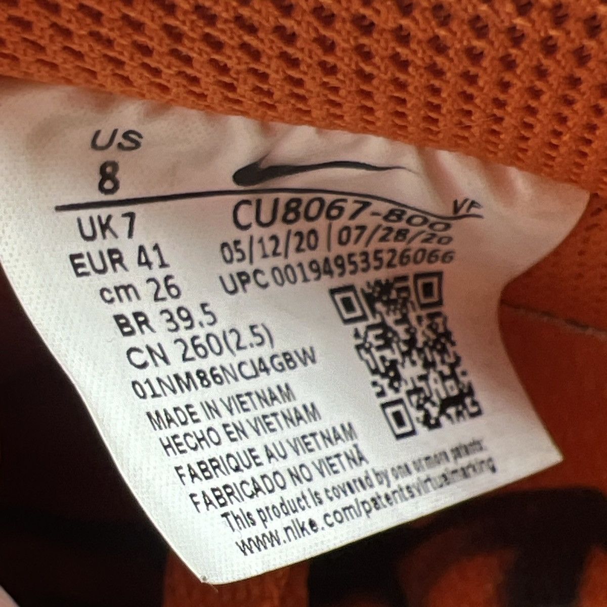 Nike Air Force 1 low Orange skeleton Size US 8 / EU 41 - 8 Thumbnail