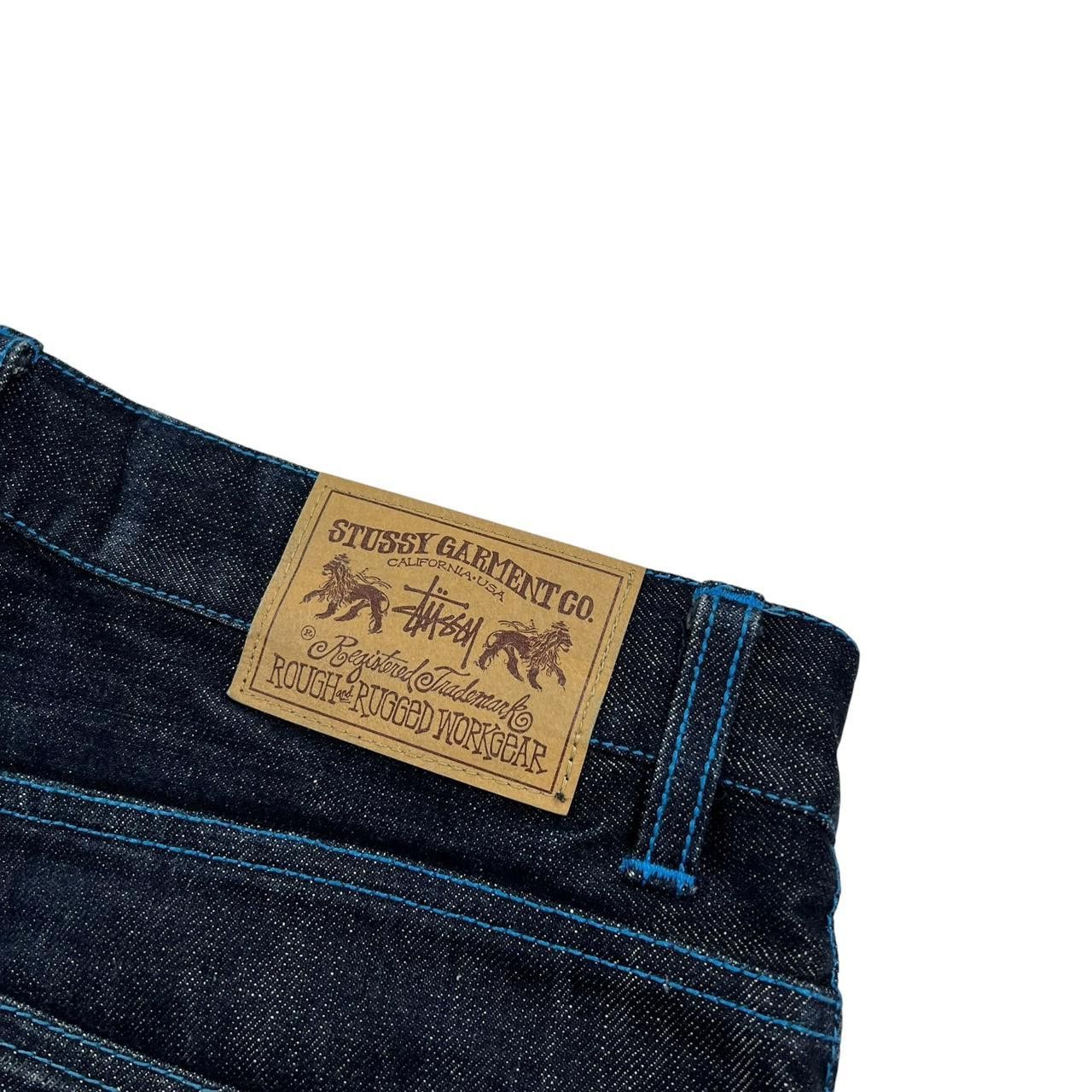 Stussy Vintage 2000s Stussy Spellout Denim Shorts / Jorts Waist 32 Size US 32 / EU 48 - 4 Thumbnail