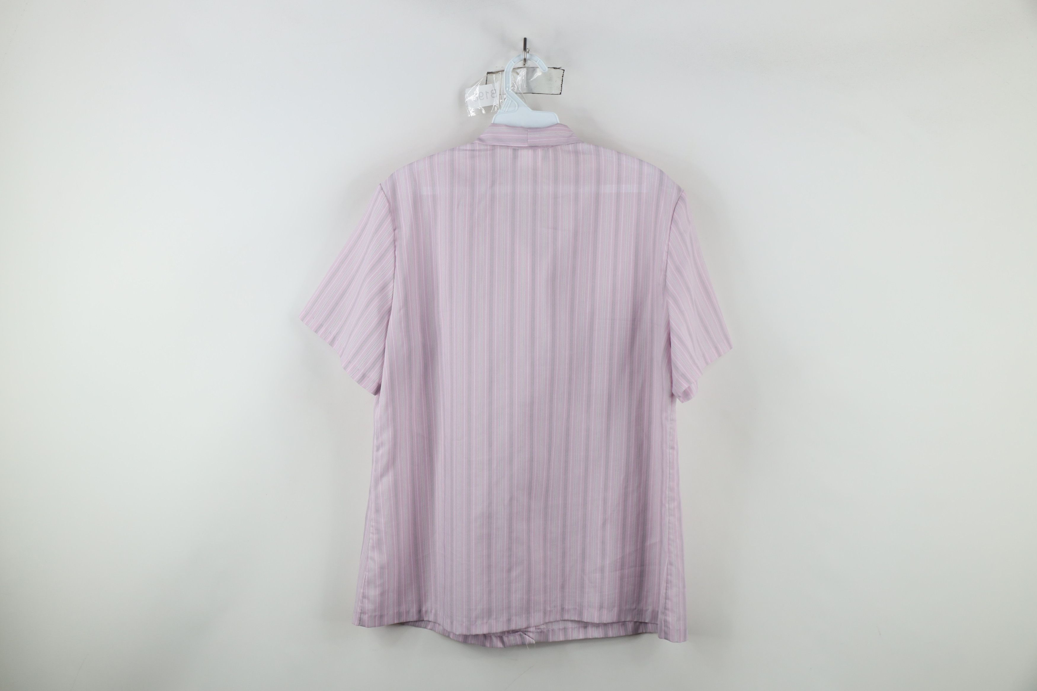Vintage Vintage 70s Pussybow Collared Button Shirt Purple USA Size XXL / US 16-18 / IT 52-54 - 10 Thumbnail