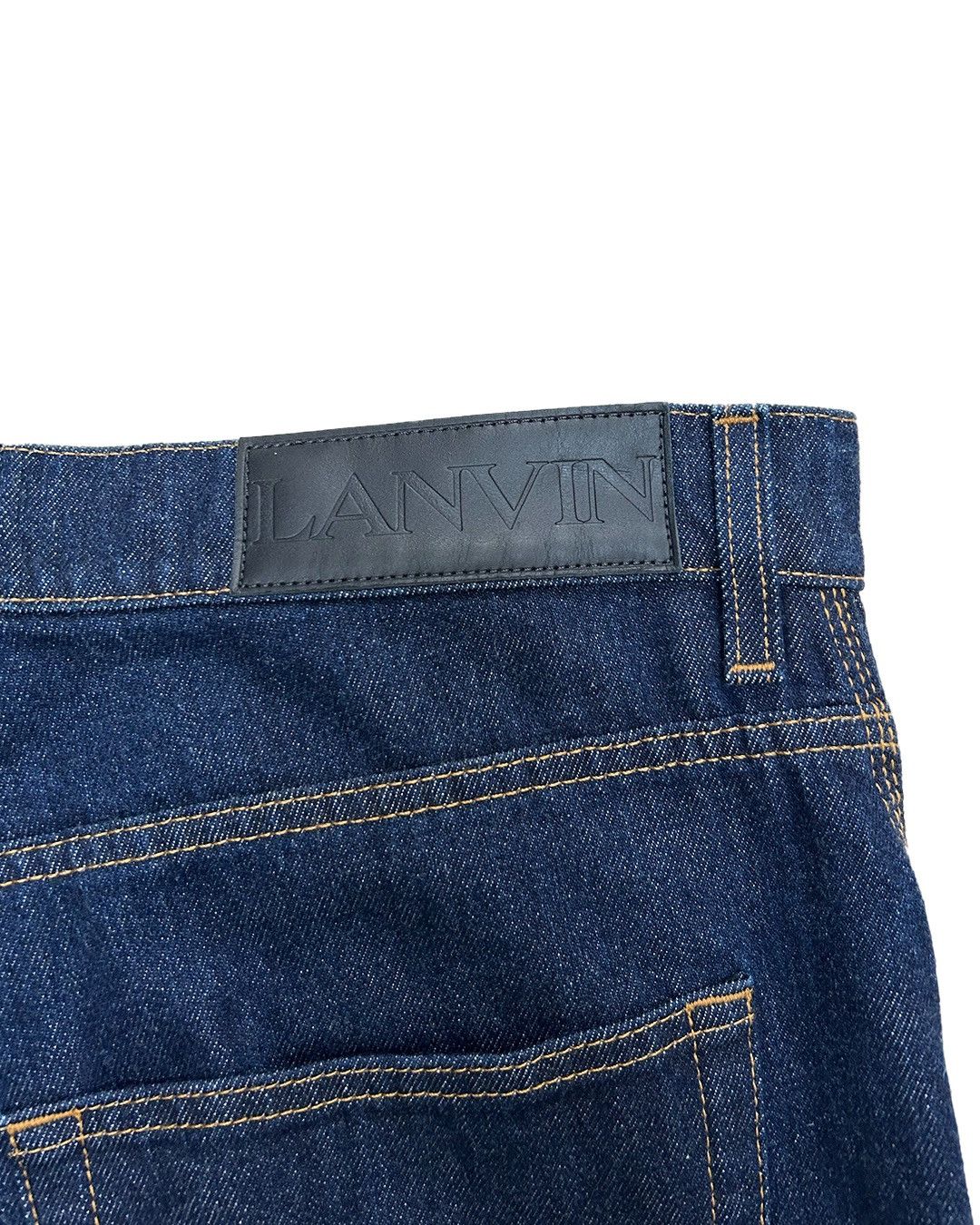 Lanvin Lanvin raw hem curved jeans in indigo Size US 34 / EU 50 - 6 Thumbnail