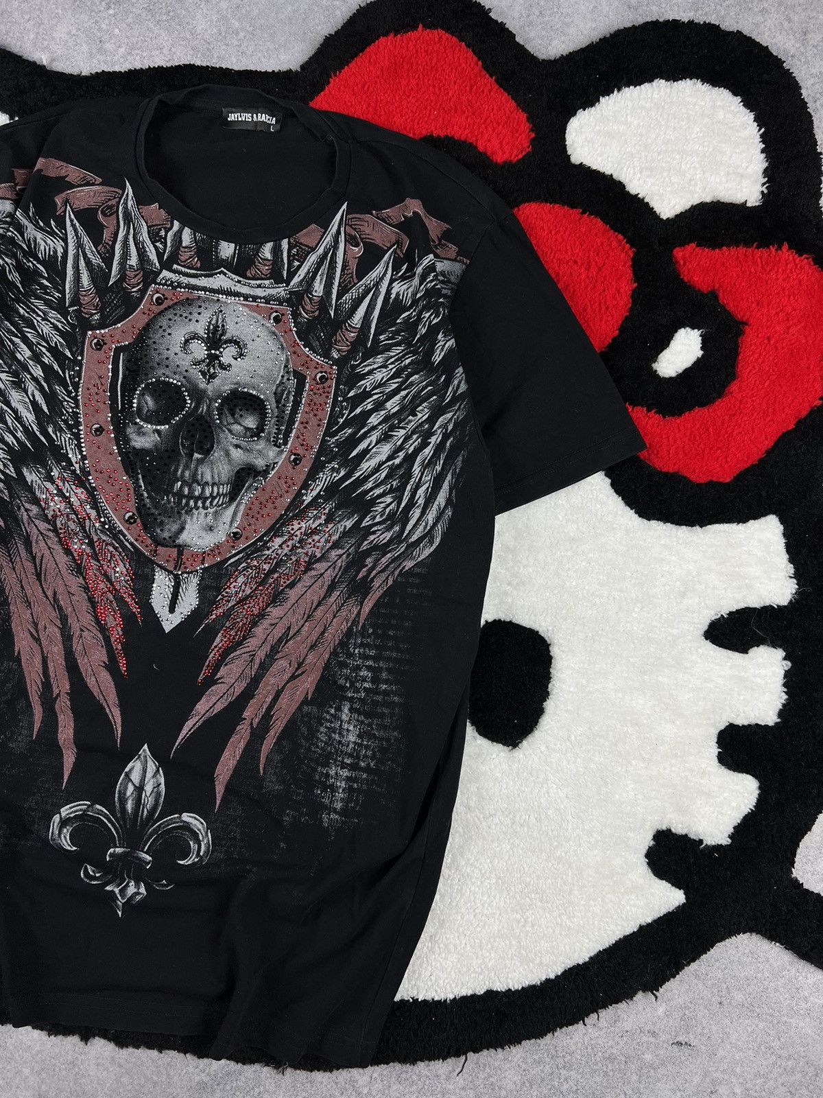 Vintage Crazy Y2K Vintage Affliction Style Skulls Skeleton Tee Shirt Size US L / EU 52-54 / 3 - 3 Thumbnail