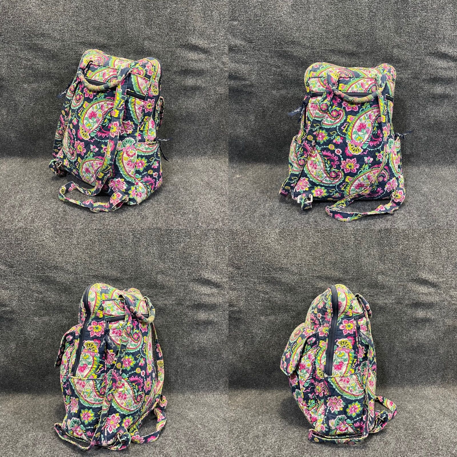 Vera Bradley Backpack Womens Large Quilted Campus Paisley 