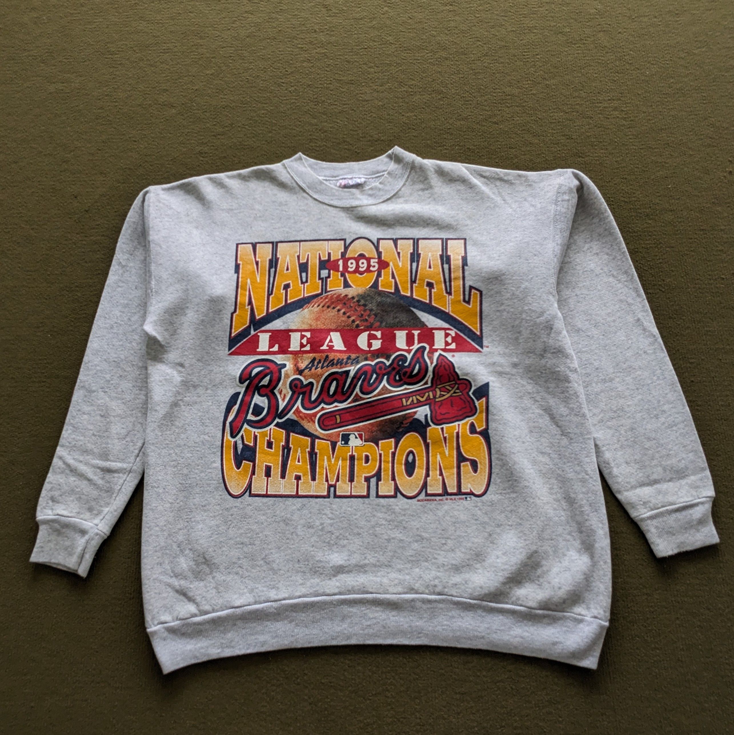 Champion Vintage Atlanta Braves National League Champions Sweatshirt Size US L / EU 52-54 / 3 - 1 Thumbnail
