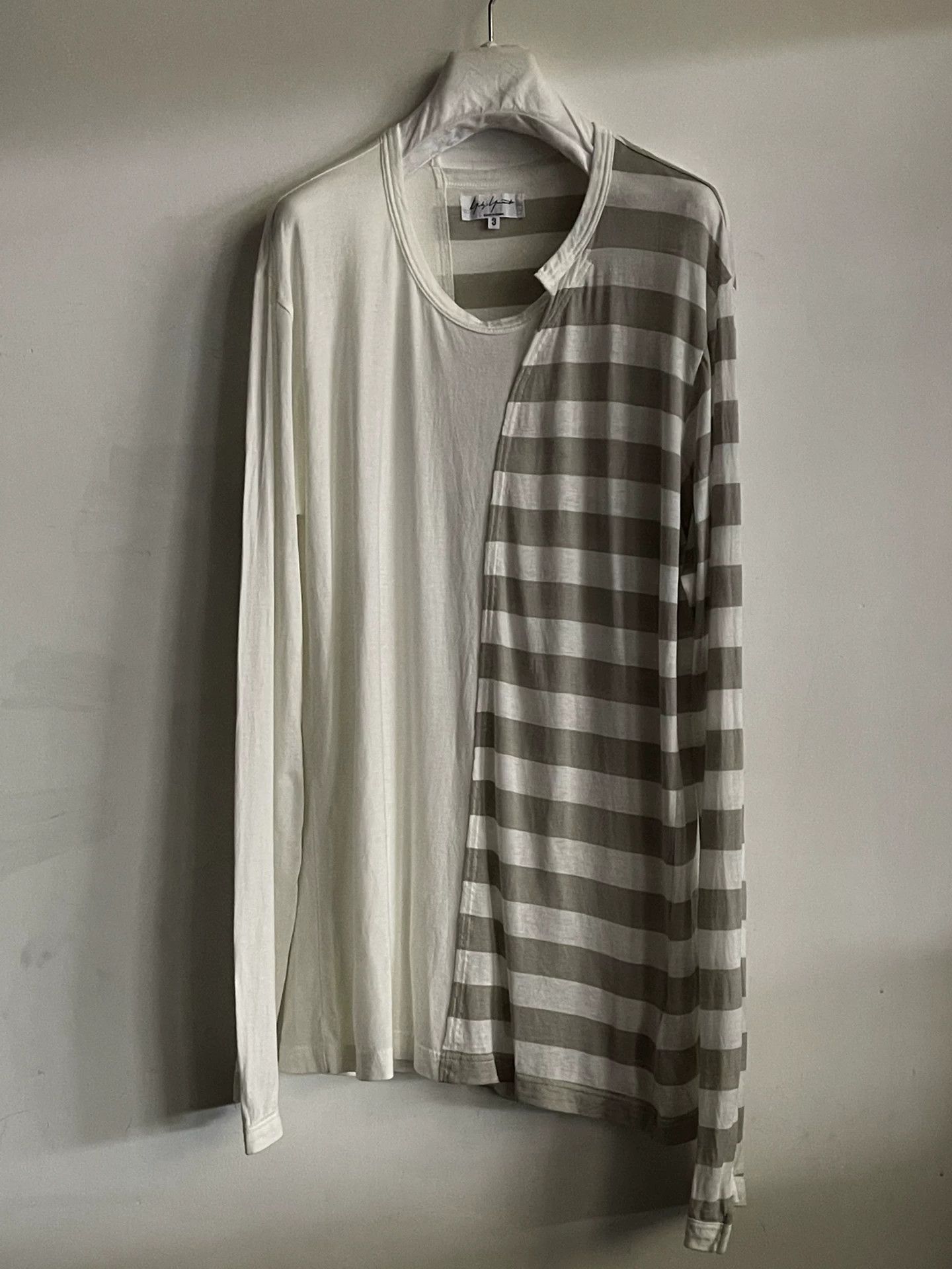 Yohji Yamamoto striped long sleeve base shirt Size US M / EU 48-50 / 2 - 1 Thumbnail