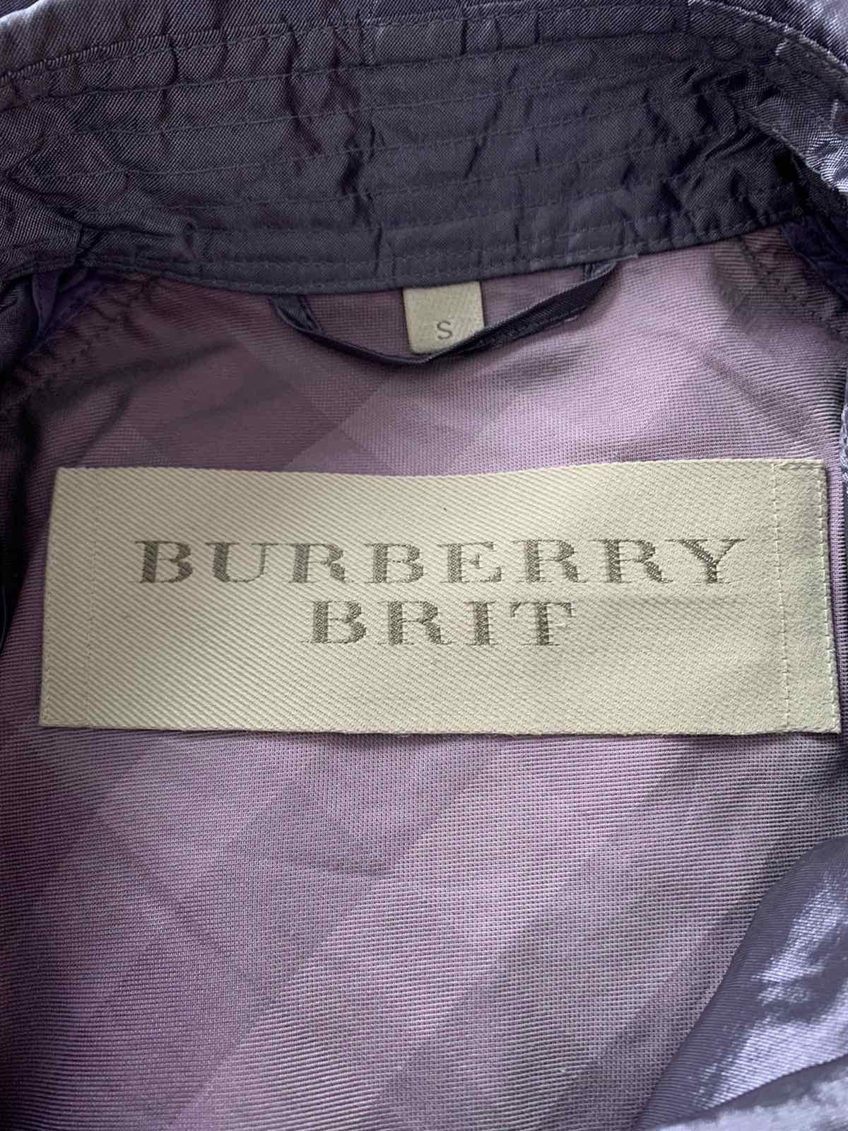 Burberry 🔥 Vintage Burberry Purple Shimmer Trench Coat Size S / US 4 / IT 40 - 5 Thumbnail