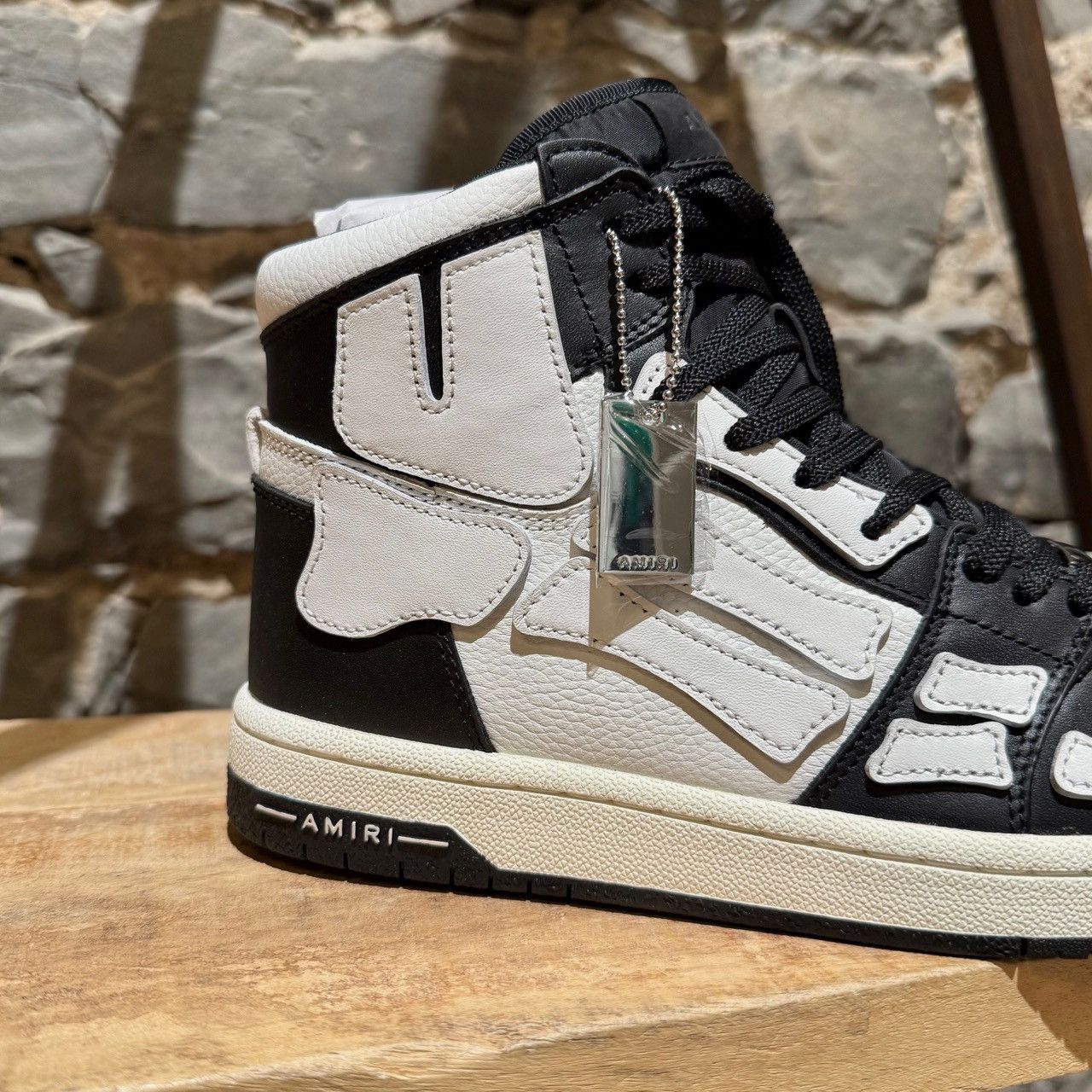 Amiri Amiri White Black Skeleton High-Top Sneakers Size US 9 / EU 42 - 2 Thumbnail