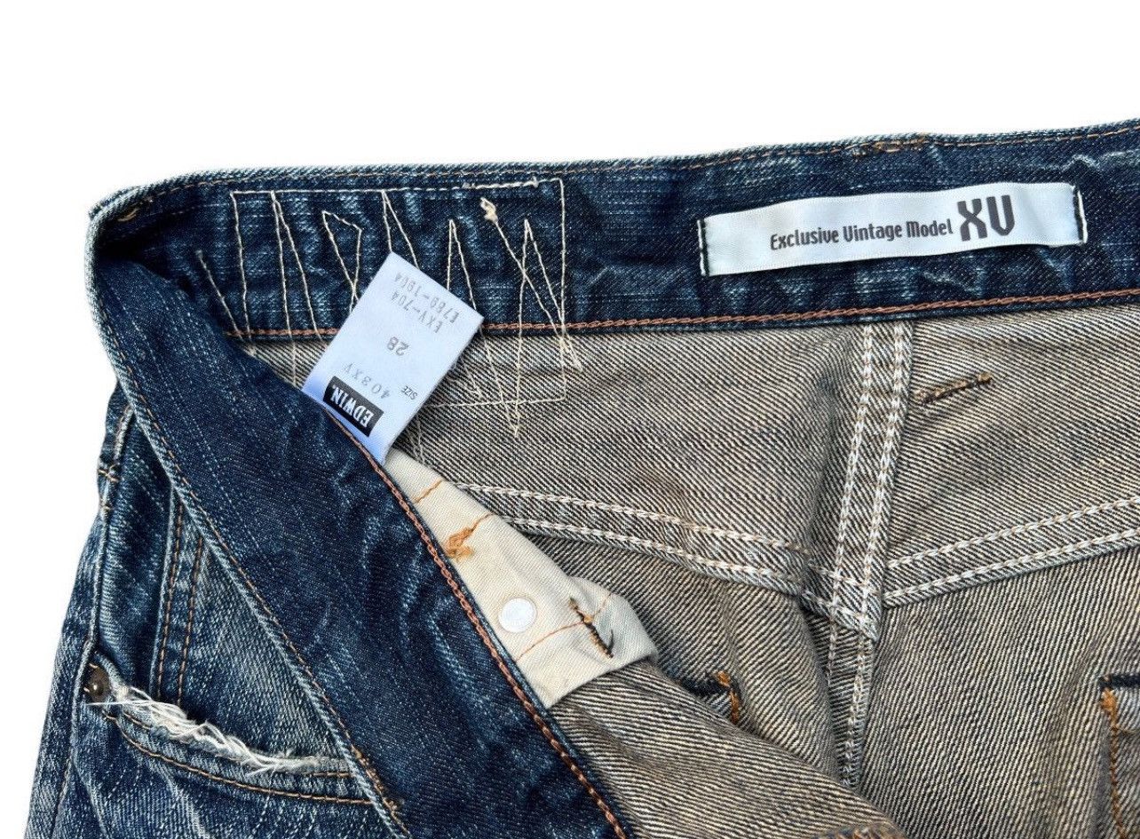 Edwin Vintage Edwin XV Patch Work Jeans Distressed Jeans 32x33.5 Size US 32 / EU 48 - 10 Thumbnail
