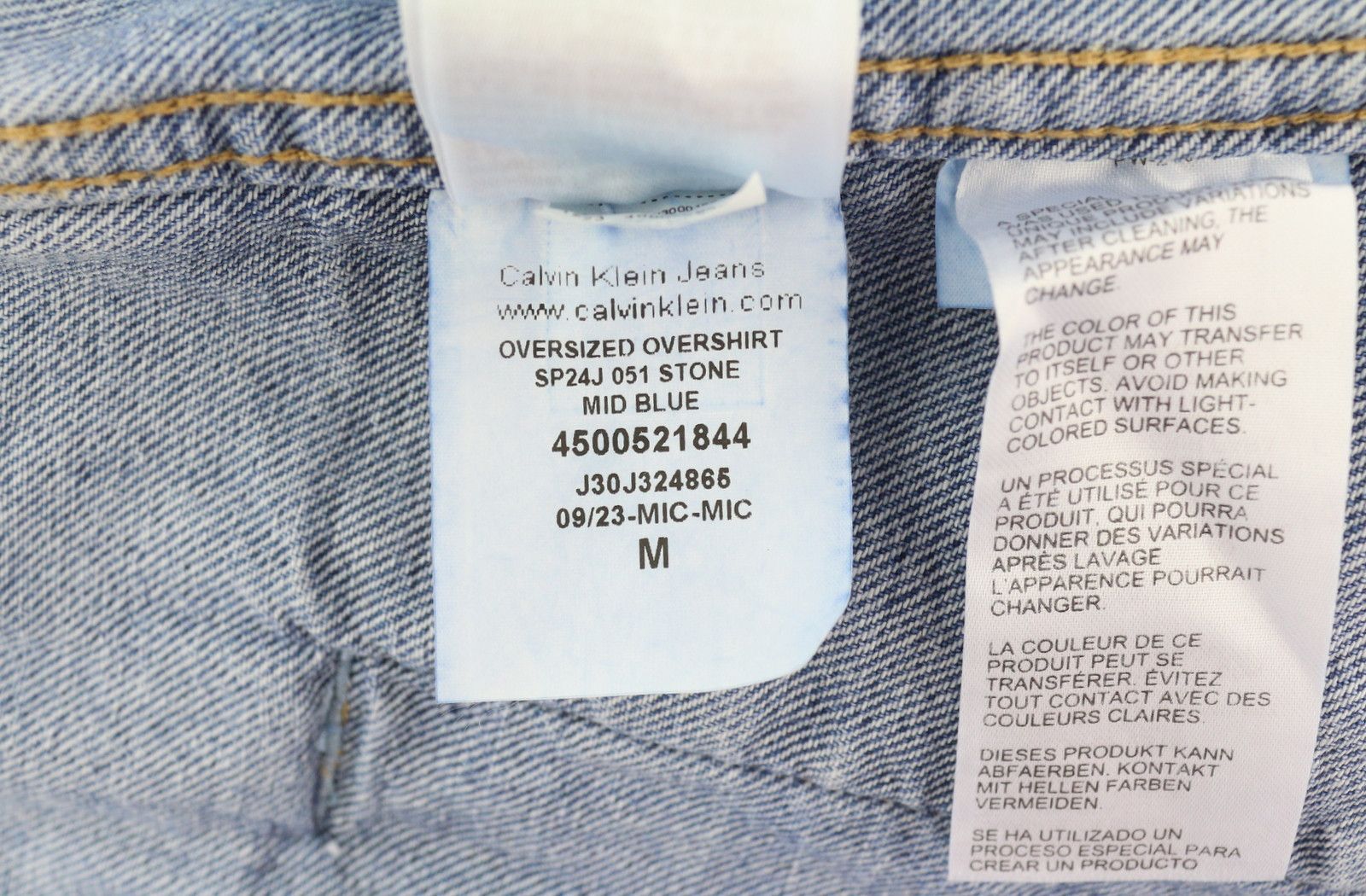 M Denim Blue Trucker Oversized Snap Buttons Jacket 85023