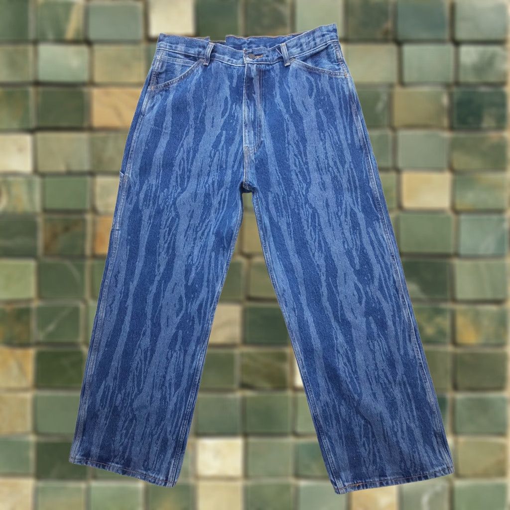 Levi's Levi's Jeans Cropped Carpenter 33x29 Denim Blue 5-Pocket Relaxed Straight Mens Wide Vintage? Size US 33 - 1 Thumbnail