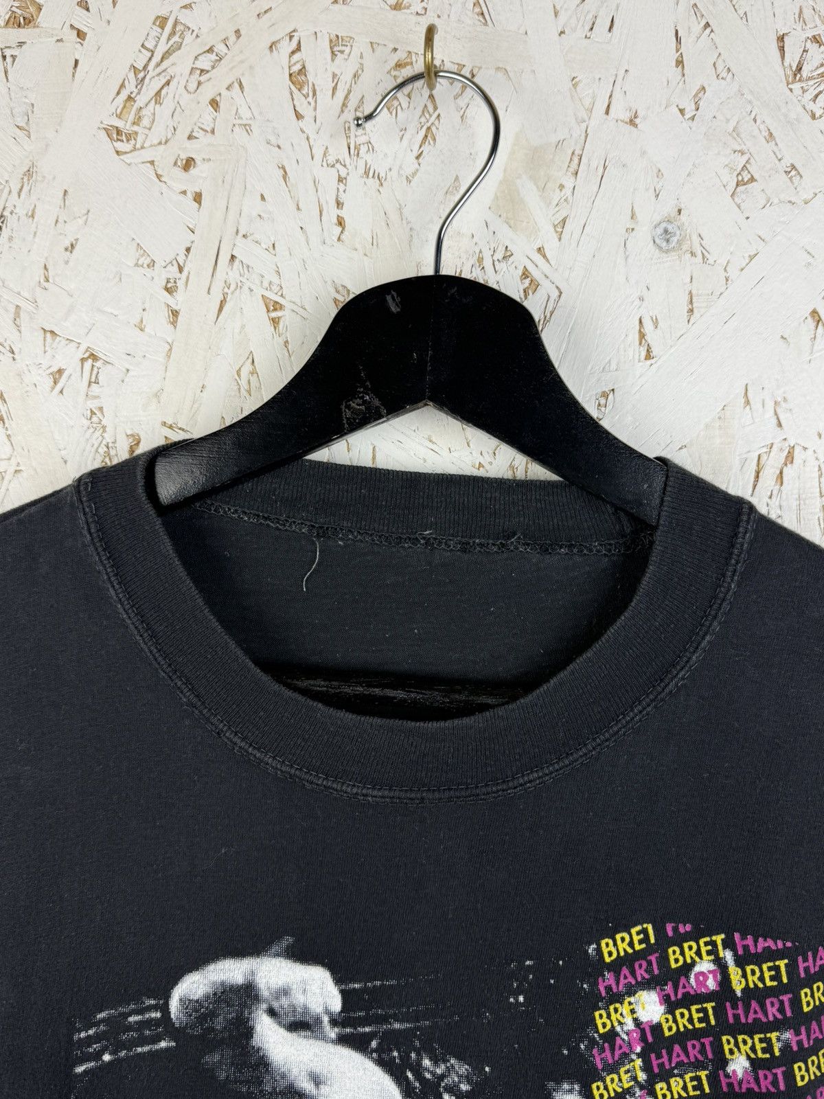 WWE 90s Vintage WWF Bret Hart Hitman WWE Single Stitch T-Shirt Size US L / EU 52-54 / 3 - 6 Thumbnail