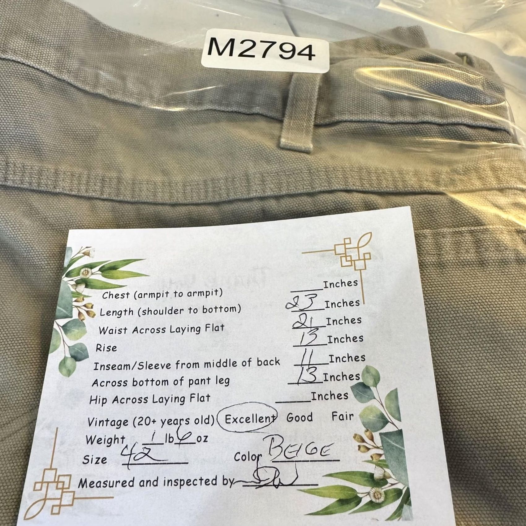 Dickies Dickies Shorts Mens 42 Khaki Carpenter Work Hammer Loop Canvas Utility Pockets Cargo Shorts Mens 42 Beige USA Workwear Size US 32 / EU 48 - 6 Thumbnail