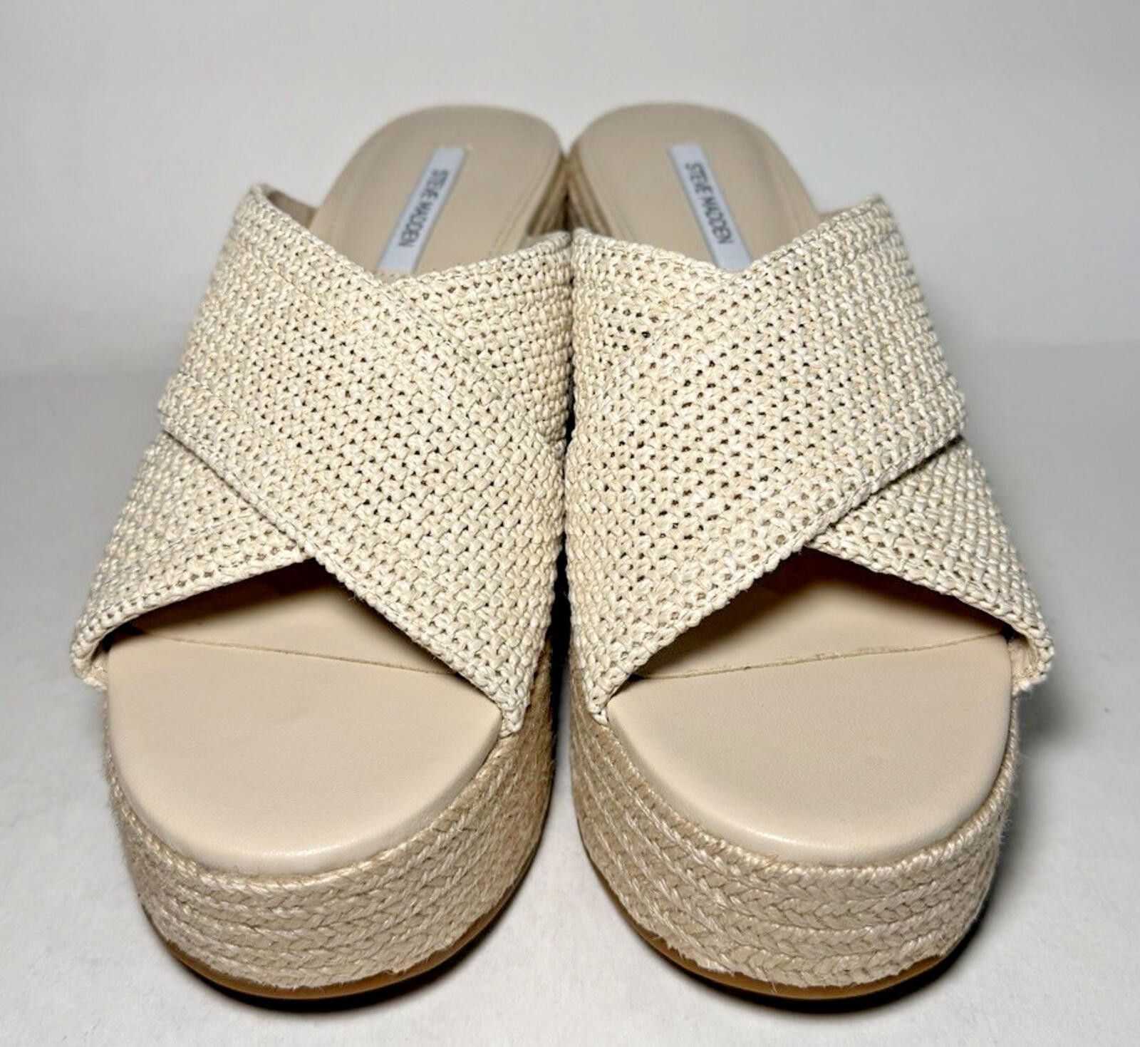 Steve Madden STEVE MADDEN Truthful Crossband Platform Sandals Natural Size US 8.5 / IT 38.5 - 2 Thumbnail