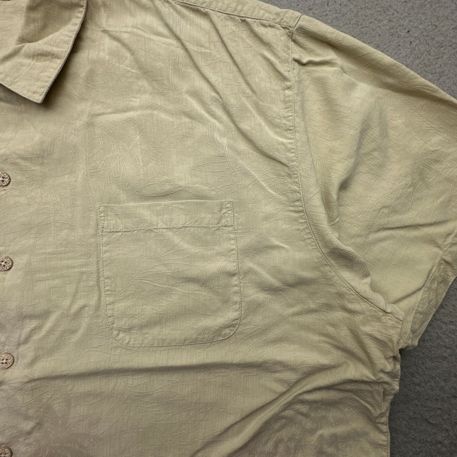 Tommy Bahama Tommy Bahama Button Up Shirt Mens XXL Beige Tan Silk Size US XXL / EU 58 / 5 - 7 Thumbnail