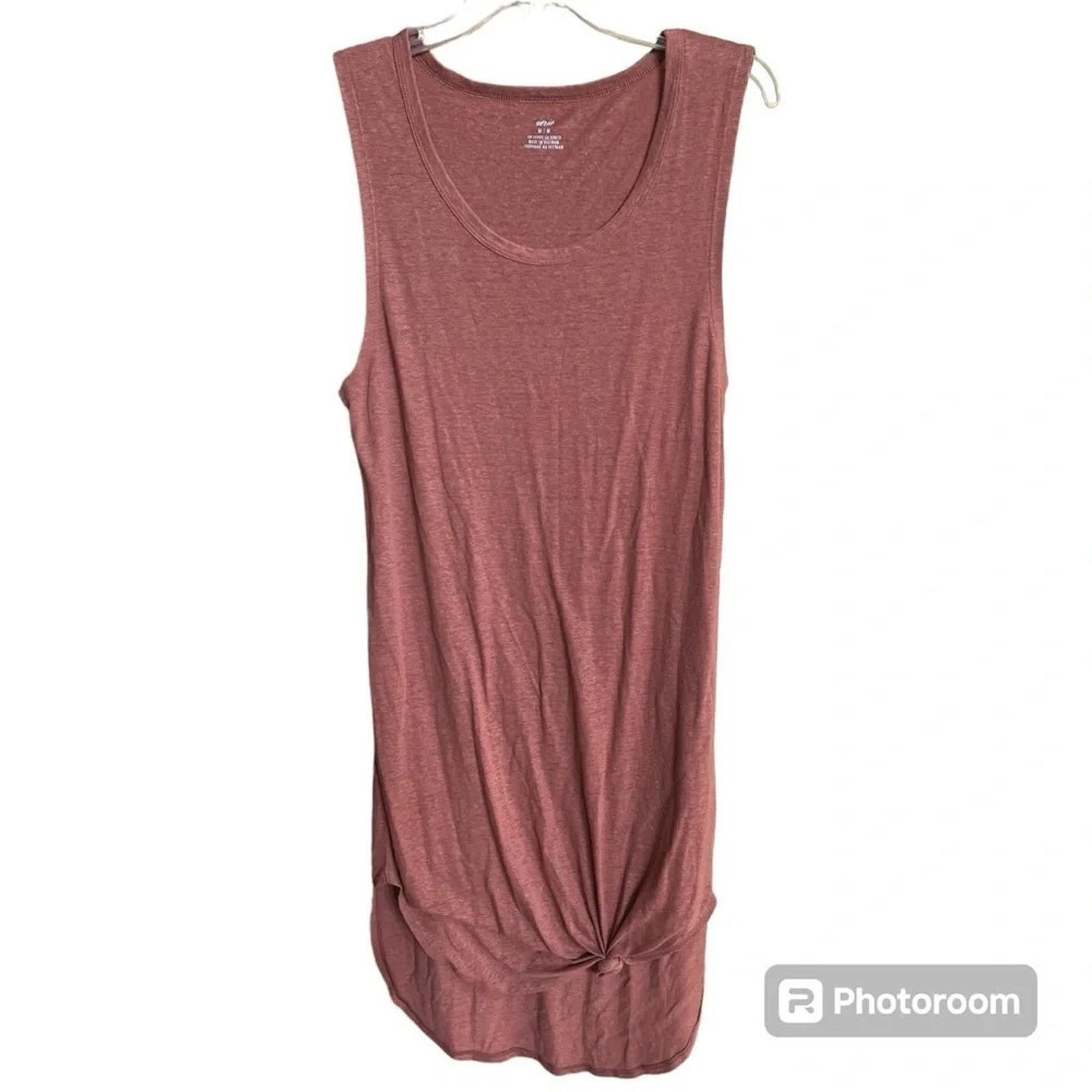 Other Aerie Dress Sz M Red Tank Scoop Neck Sleeveless Linen Midi Size M / US 6-8 / IT 42-44 - 1 Thumbnail
