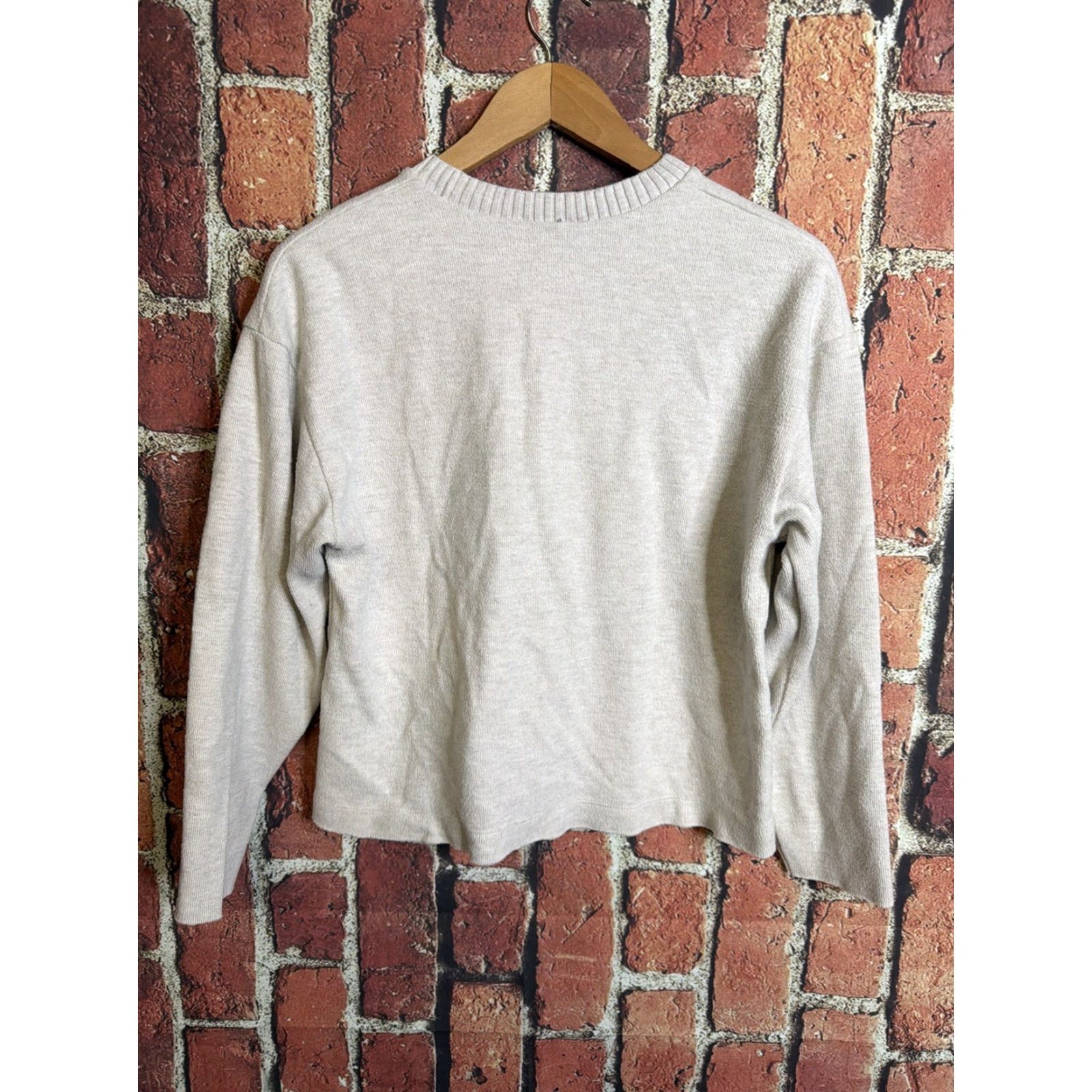 Zara Zara Women's Gray Cropped Sweater Size S Long Sleeve Knit Pullover Clothing Size S / US 4 / IT 40 - 3 Thumbnail