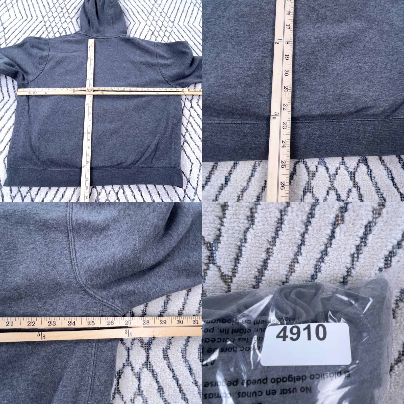 Nike Nike Hoodie Men XL Gray White Sweatshirt Mini Swoosh Logo Plain Basic Men Size US XL / EU 56 / 4 - 8 Thumbnail