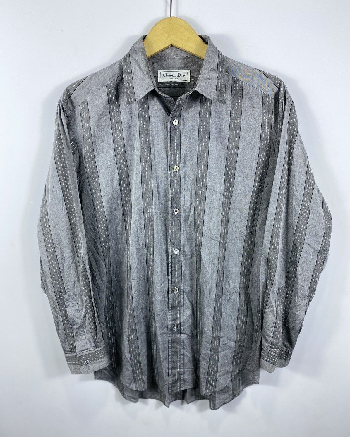 Christian Dior Monsieur Vintage Christian Dior Striped shirt Size US M / EU 48-50 / 2 - 1 Thumbnail