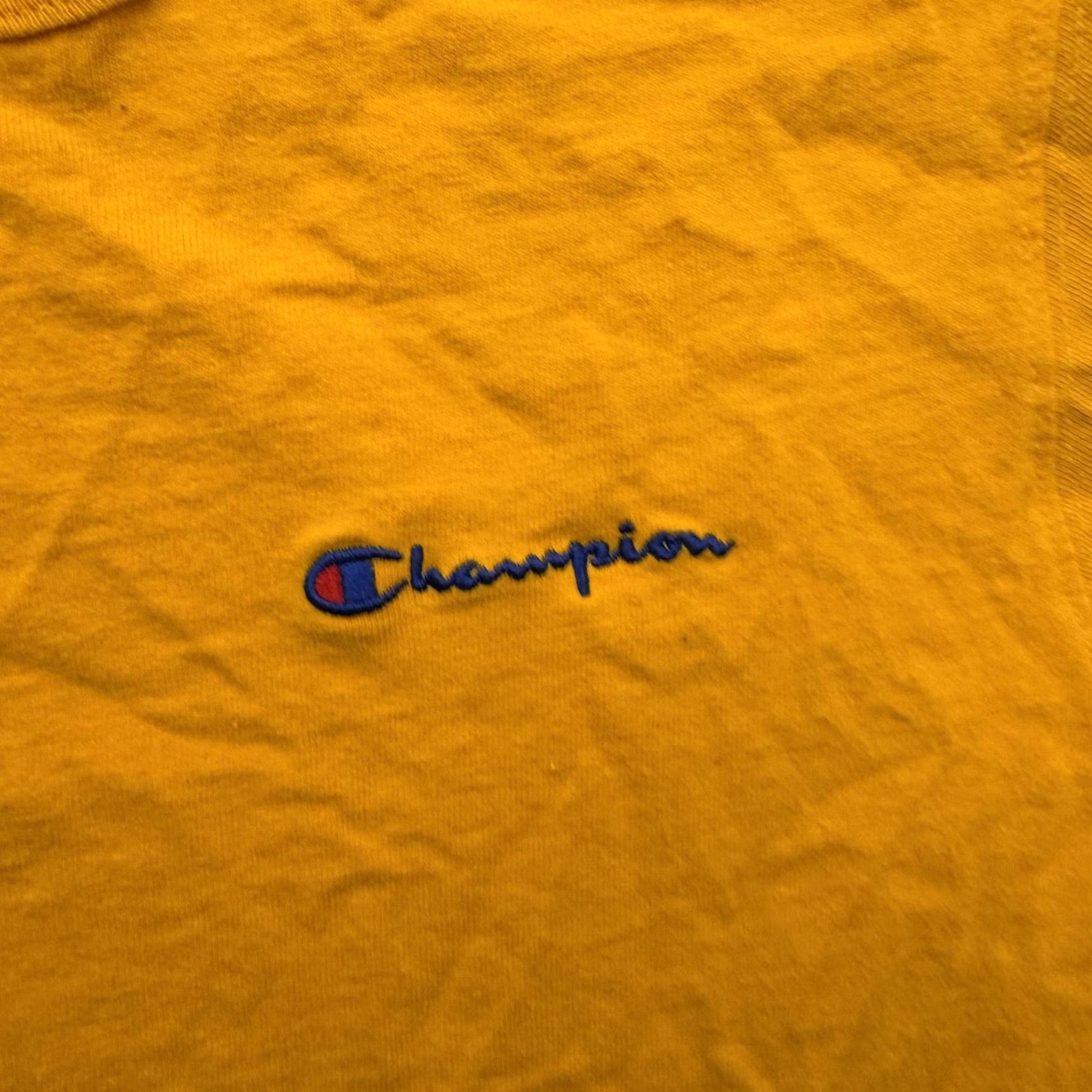 Champion Champion Shirt Mens Small Yellow Embroidered Logo Classic Casual Tee 100% Cotton Men Crew Neck Short Sleeve Solid Vintage No Size US S / EU 44-46 / 1 - 2 Thumbnail