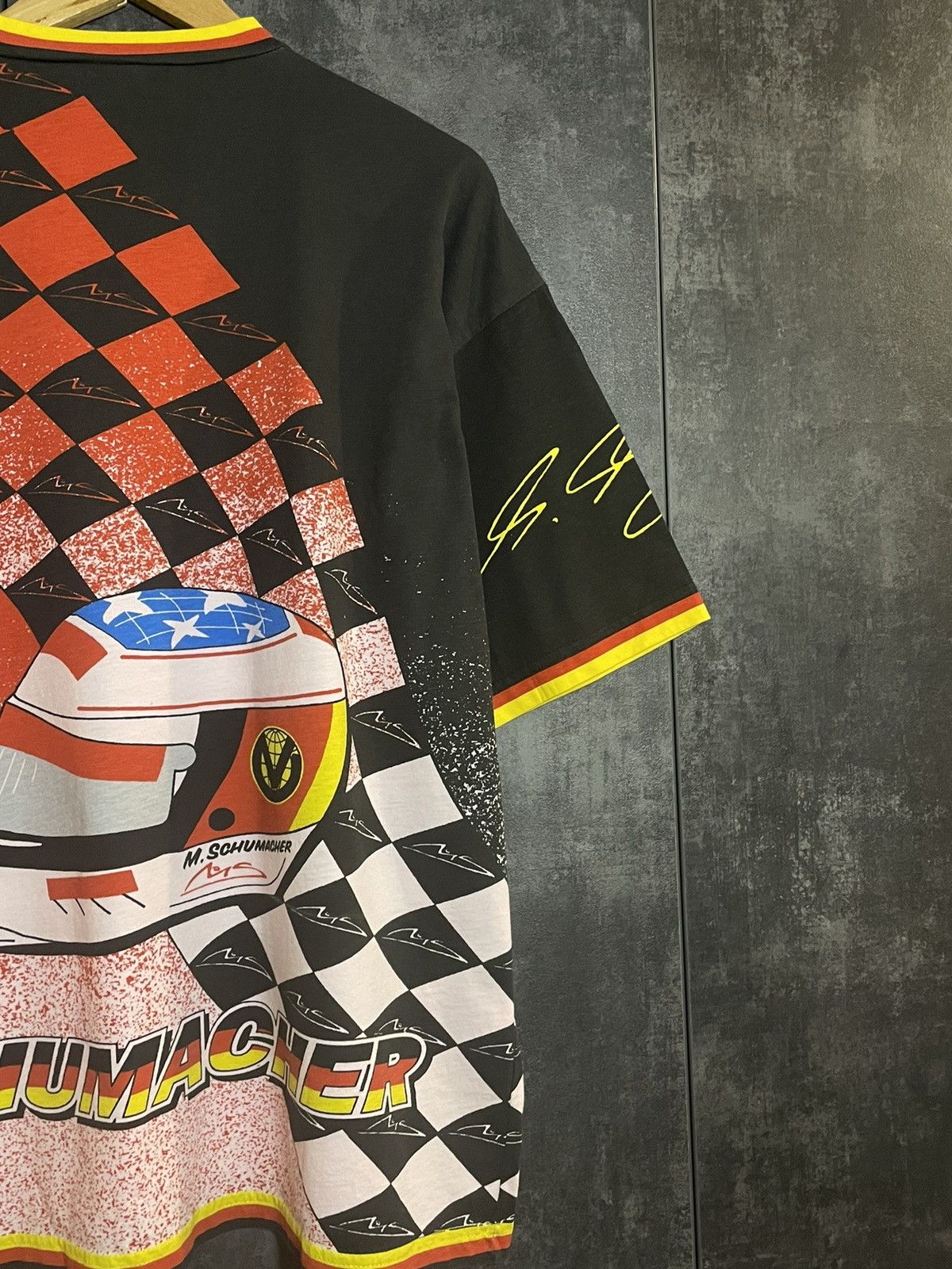 Vintage Crazy Vintage 1999 Michael Schumacher AOP Hype T-shirt Size US XL / EU 56 / 4 - 7 Thumbnail