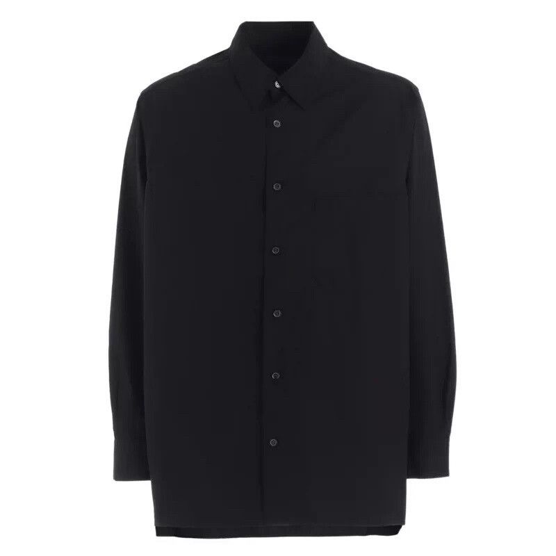 Yohji Yamamoto Yohji Yamamoto Black Cotton Shirt Size US L / EU 52-54 / 3 - 1 Thumbnail