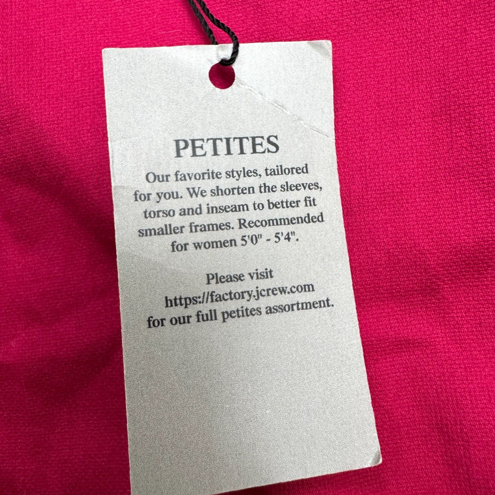 J.Crew VINTAGE? No — J.CREW Pink Cropped Tapered Leg Pants Womens 0P Petite Twill Cotton Cropped Pants, 23 in Inseam, 7? Wait. Size 25" / US 0 / IT 36 - 5 Thumbnail