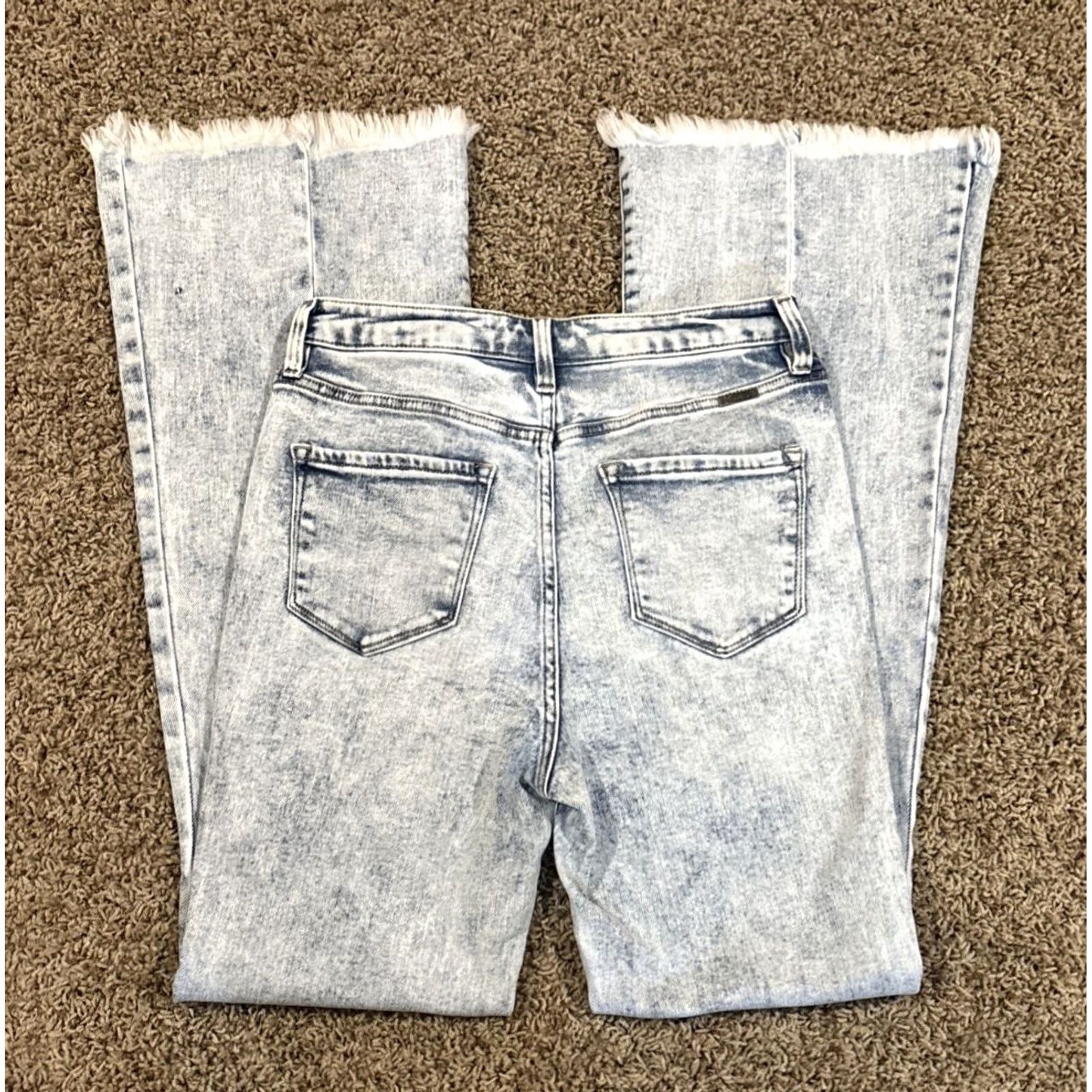 Vintage NWT KanCan Jeans Blue Stonewash High-rise Flared 11/29x34 80s 90s Vintage-Inspired Womens Jeans Kansan? (note: keep as KanCan) Size 32" / US 10 / IT 46 - 2 Thumbnail