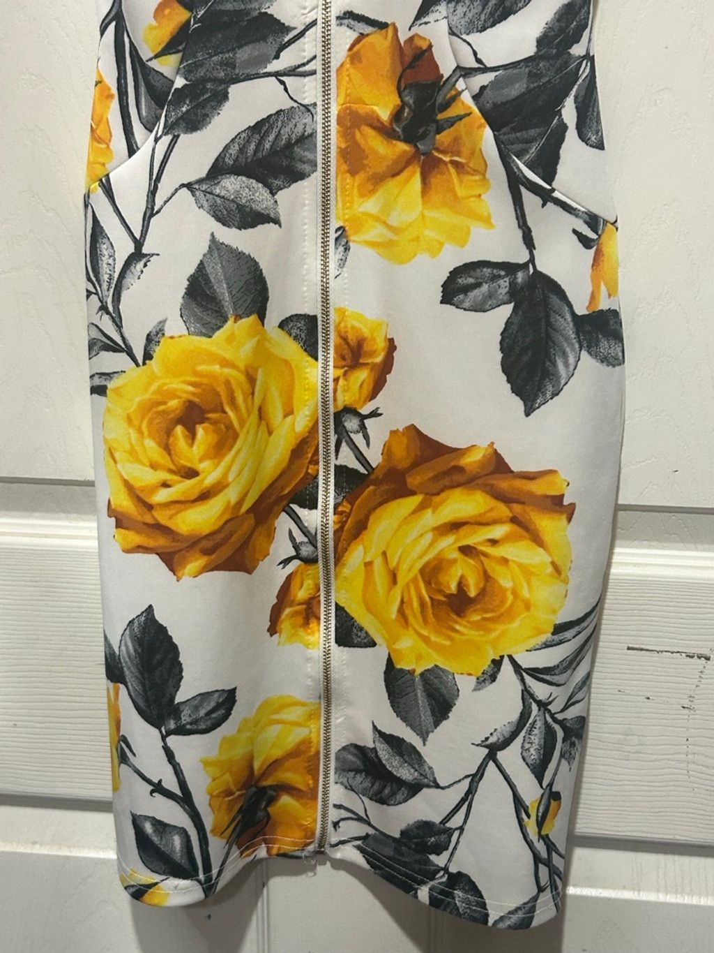 Other Women's Haute Monde Mini Dress S White Yellow Floral Size S / US 4 / IT 40 - 3 Thumbnail