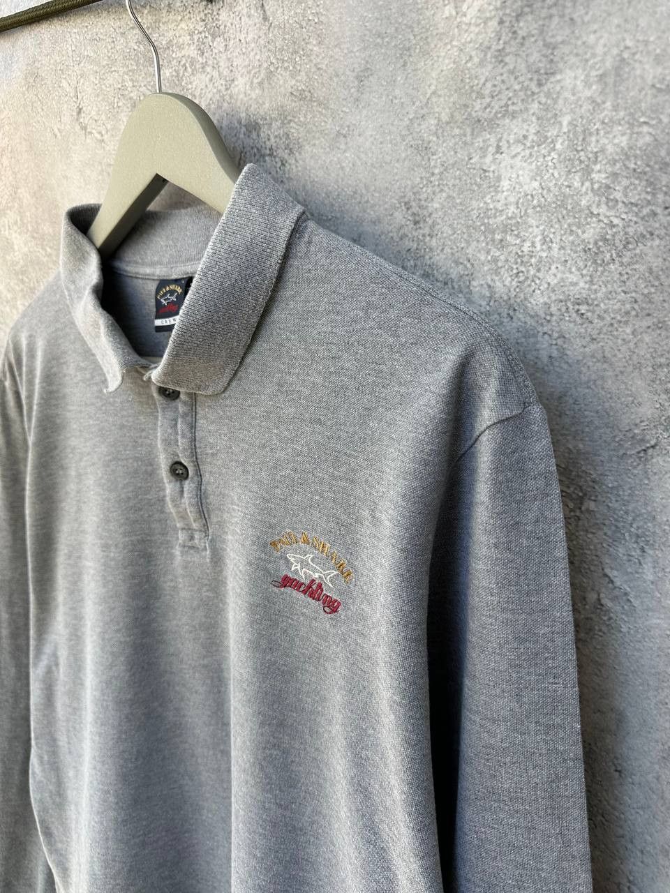 Paul & Shark Paul Shark Polo Long Sleeve T-Shirt Gray Logo Collar Size US L / EU 52-54 / 3 - 6 Thumbnail