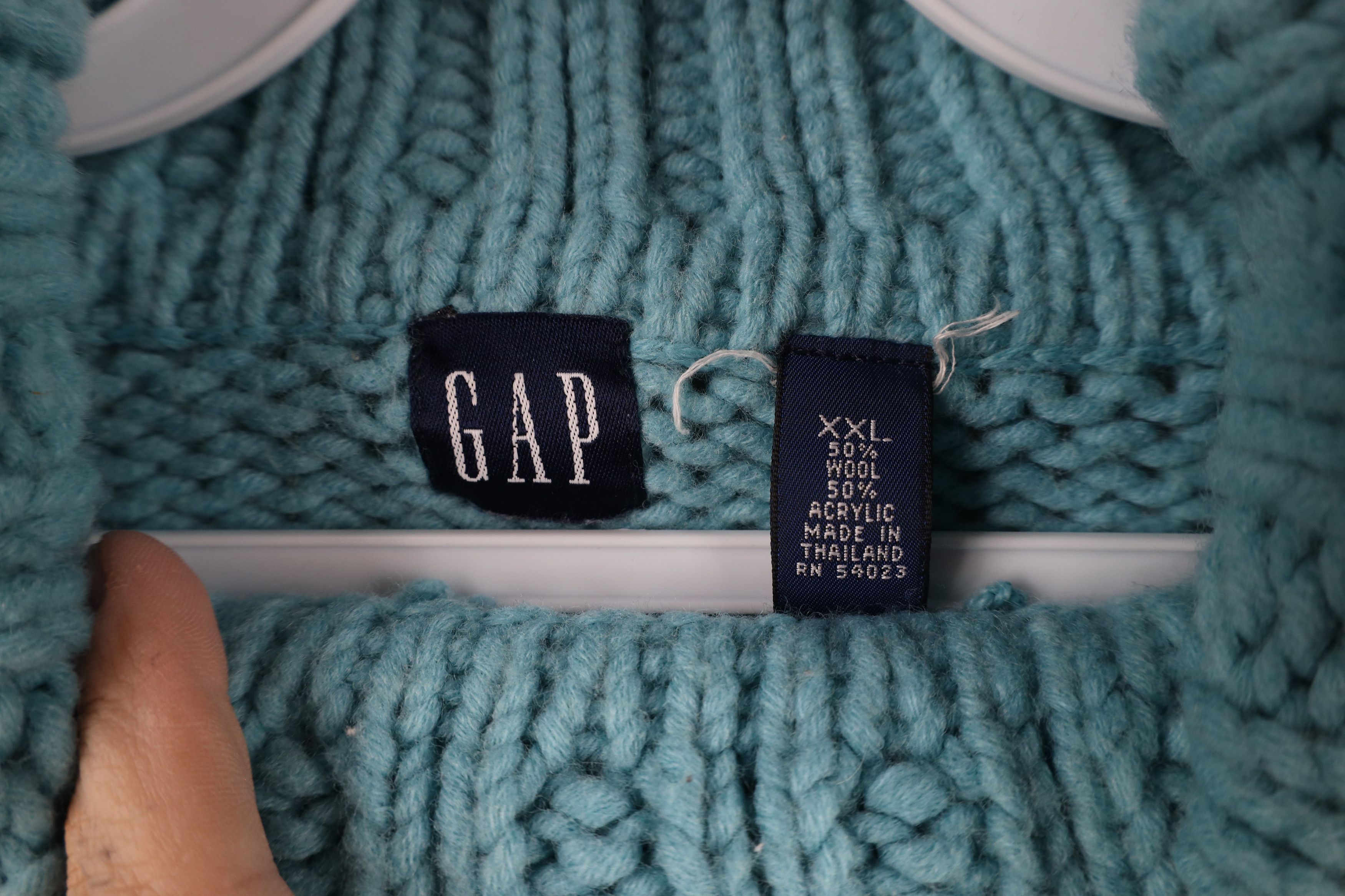 Gap × Vintage Vintage 90s Gap Heavyweight Blend Knit Turtleneck Sweater Size XXL / US 16-18 / IT 52-54 - 4 Thumbnail