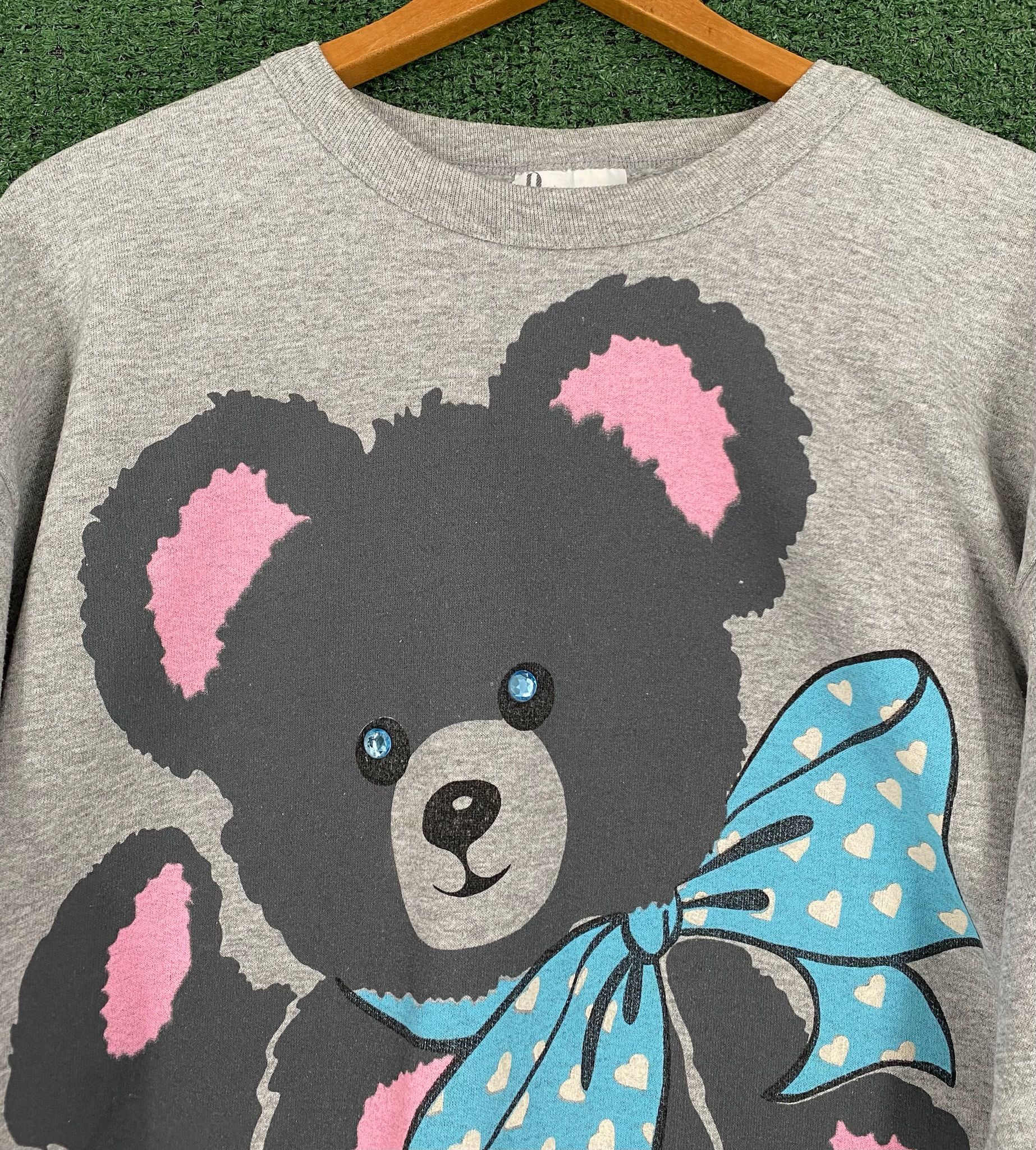Vintage 80’s Donnkenny Teddy Bear Jeweled Sweatshirt Large Size L / US 10 / IT 46 - 2 Thumbnail