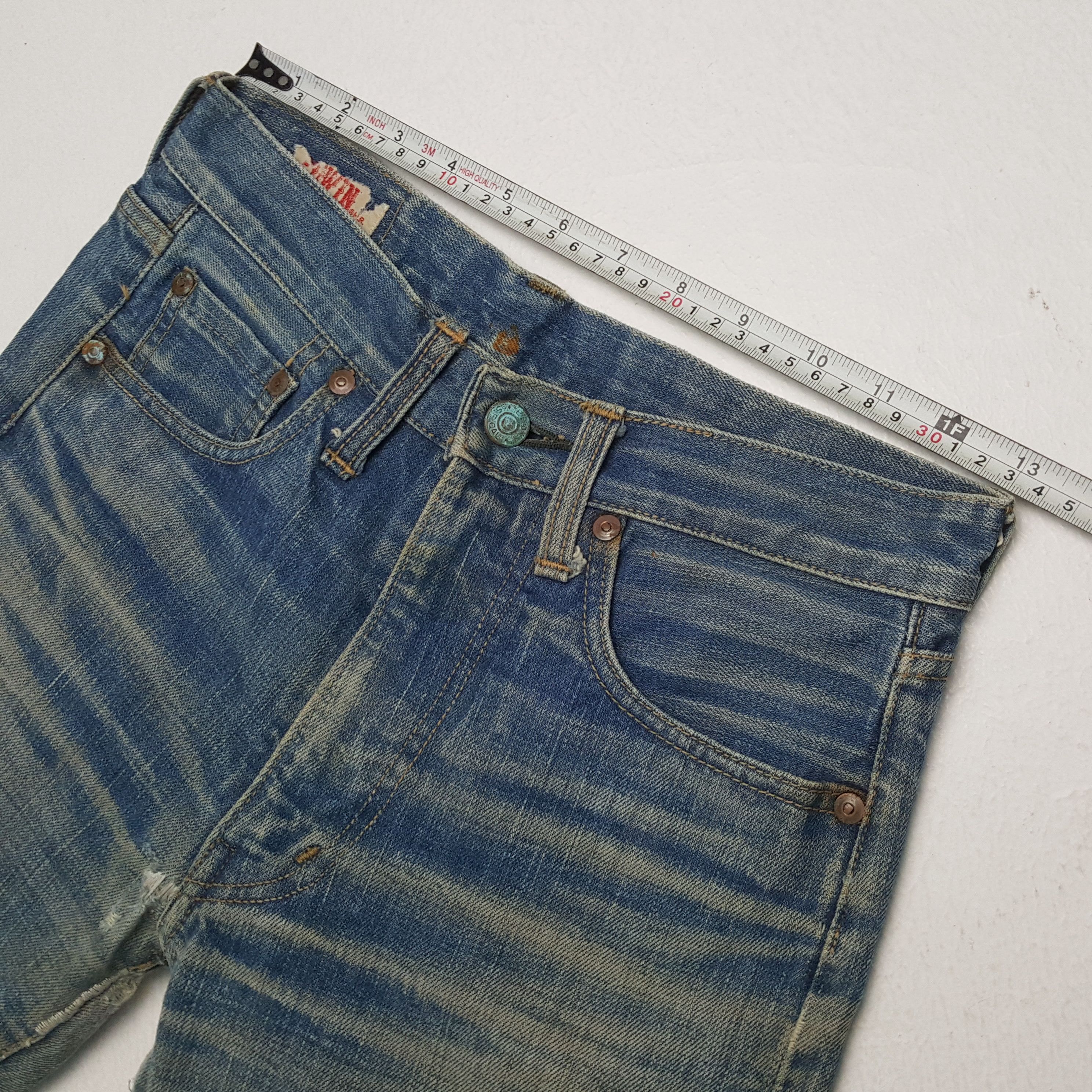 Edwin × Vintage EDWIN Distressed Jeans Streetwear Rock Punk Style Size US 26 / EU 42 - 7 Thumbnail