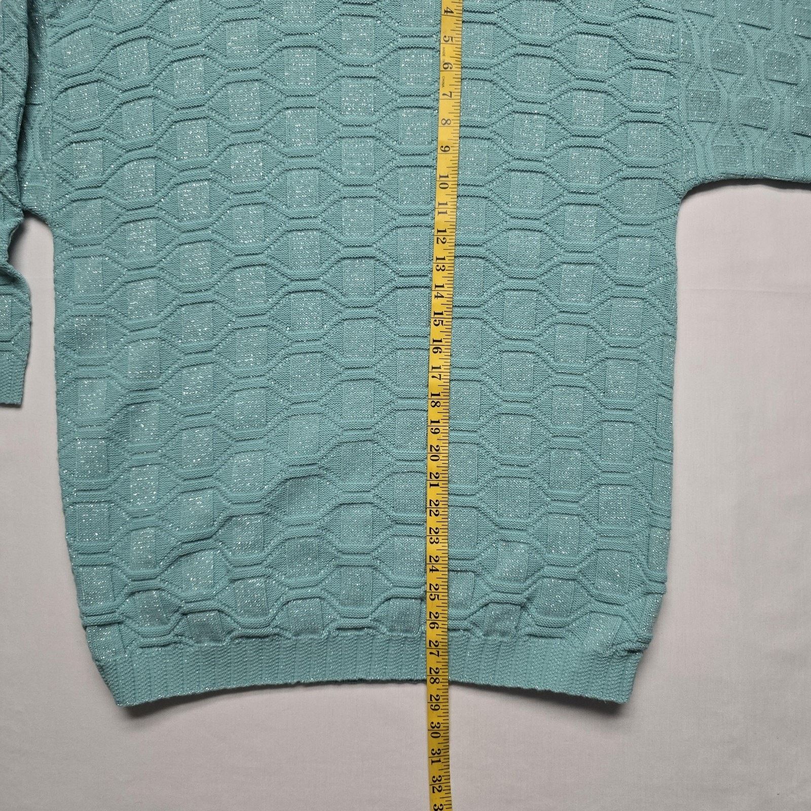 Vintage Vintage Dana Scott Sweater L Geometric Knit Pullover 90s Size L / US 10 / IT 46 - 9 Thumbnail