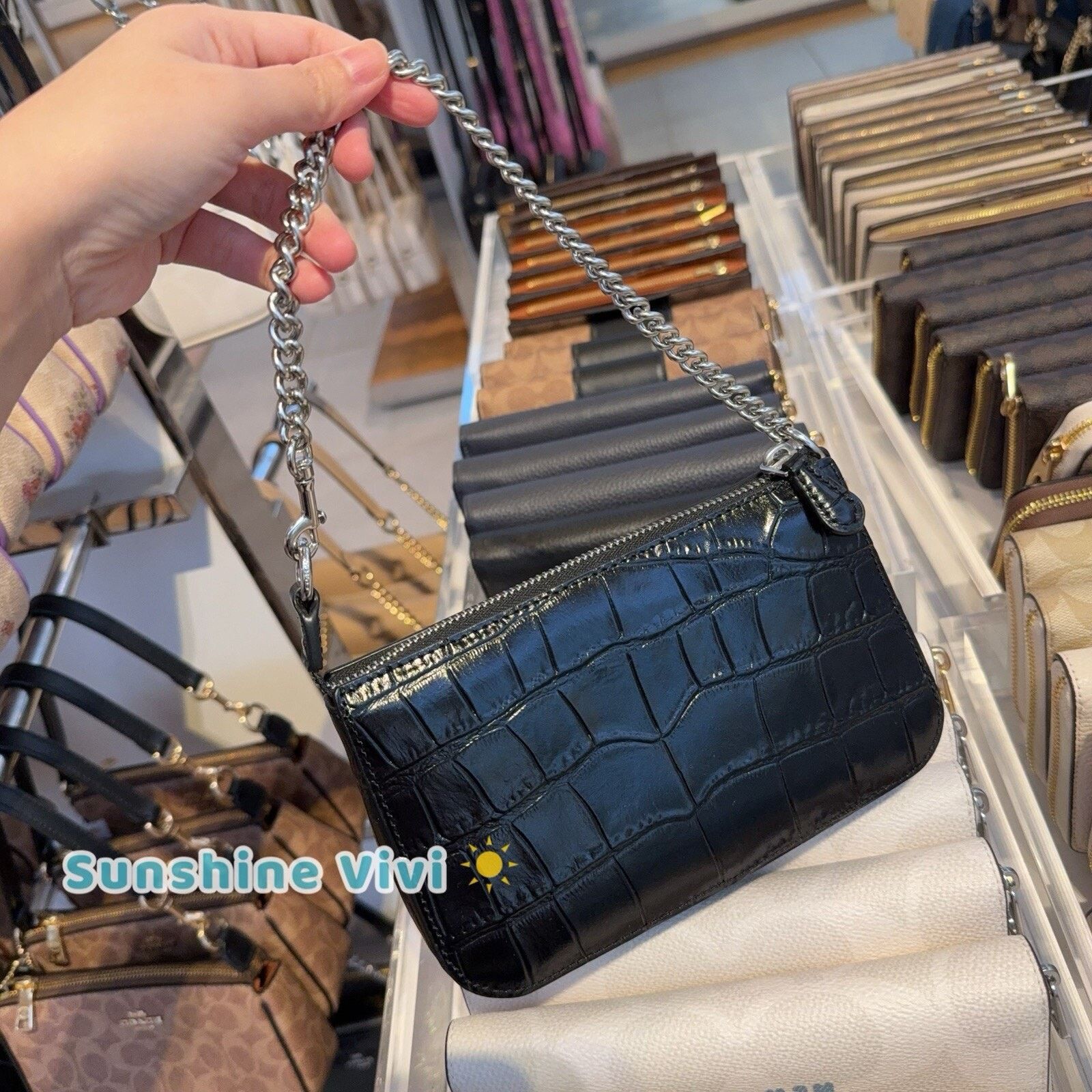 Coach NWT Coach Nolita 19 CN382 Crocodile-embossed leather Size ONE SIZE - 3 Thumbnail