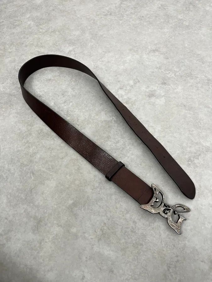 Dolce & Gabbana SS2004 Dolce & Gabbana Art Nouveau Brown Leather Belt Size ONE SIZE - 4 Thumbnail