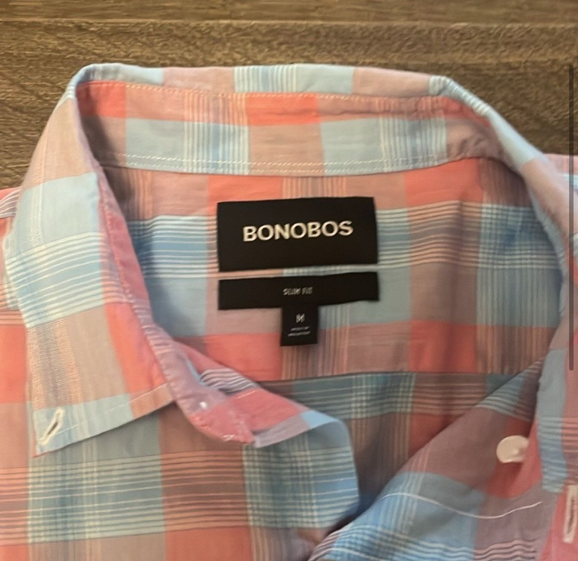 Bonobos Bonobos Pink & Blue Button Down Shirt, Size Medium Size US M / EU 48-50 / 2 - 3 Thumbnail
