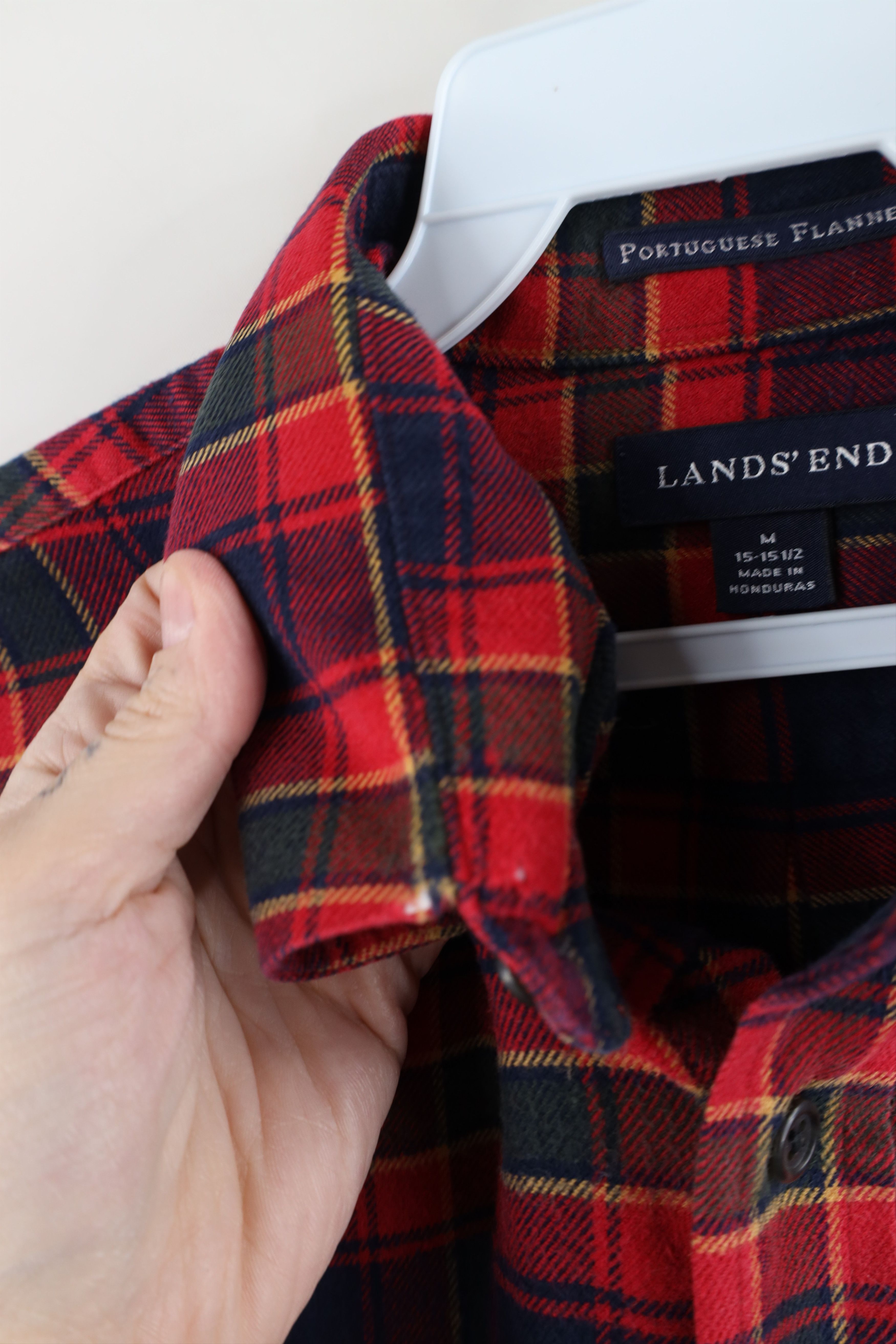 Lands' End × Vintage Vintage Lands End Flannel Collared Button Down Shirt Plaid Size US M / EU 48-50 / 2 - 6 Thumbnail