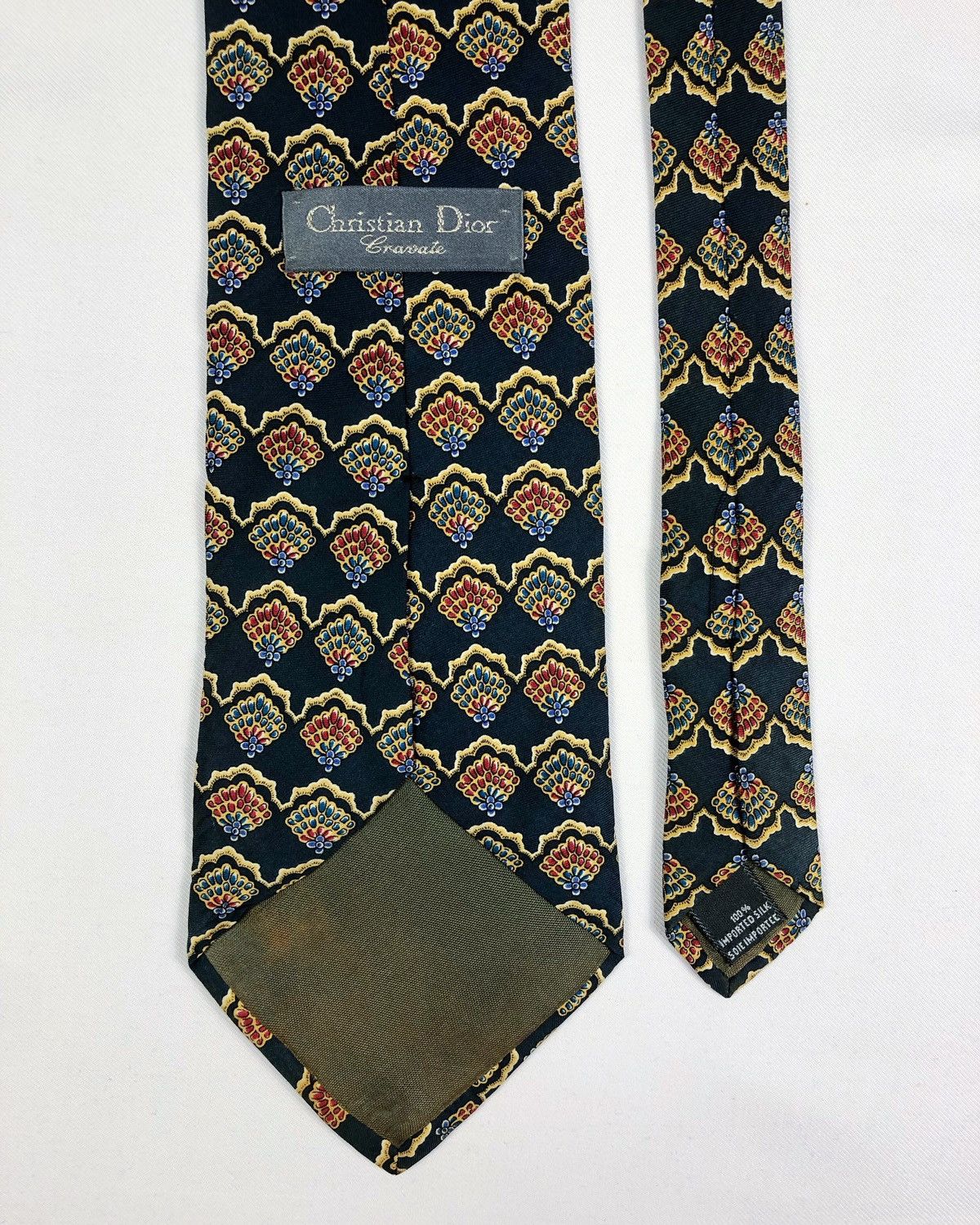 Christian Dior Monsieur Rare Vintage Christian Dior Cravate Silk Tie Made in Canada Size ONE SIZE - 4 Thumbnail