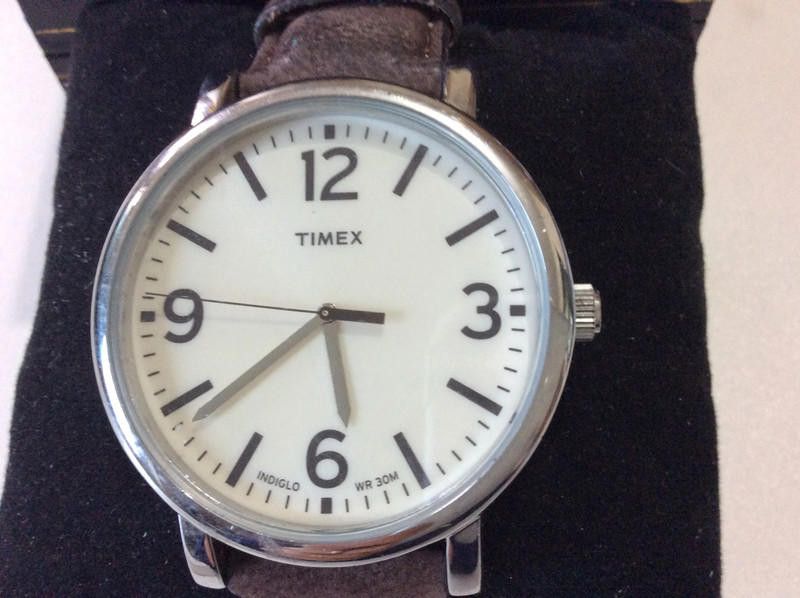 Timex Timex cream dial brown leather strap watch Size ONE SIZE - 2 Thumbnail