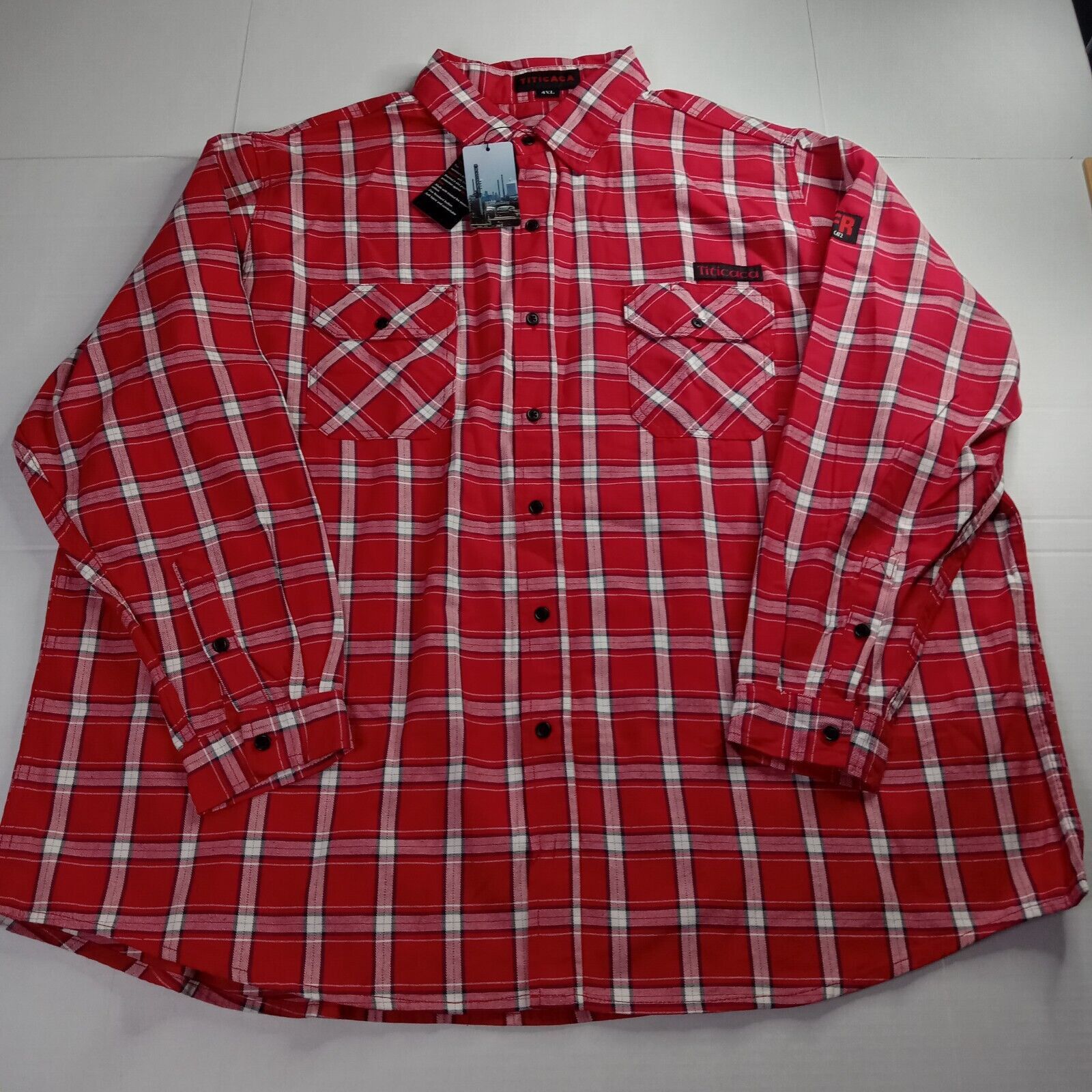 & Other Stories Titicaca FR Work Shirt Flame Resistant Men's 4XL Red Plaid Size US XXL / EU 58 / 5 - 1 Thumbnail