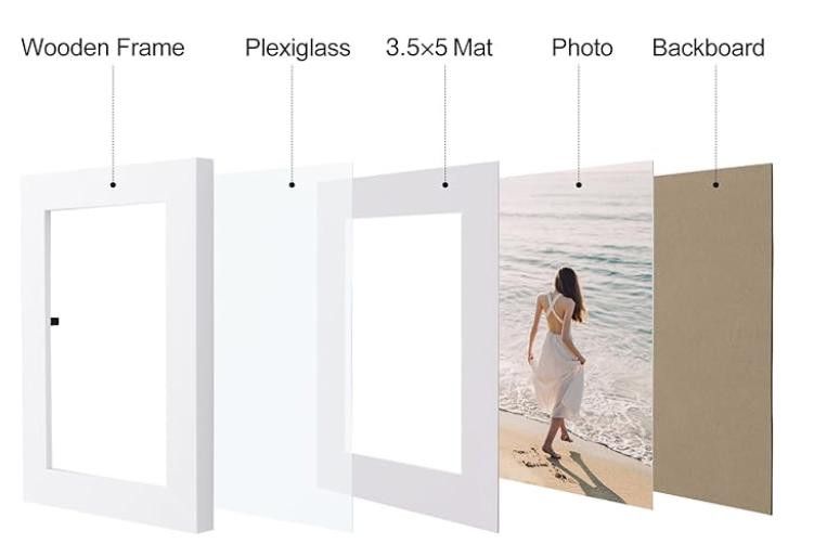 NBDN Nobrandedon 4x6 Picture Frames for Wall Set of 9, Display 3.5x5 Matting Size ONE SIZE - 3 Thumbnail
